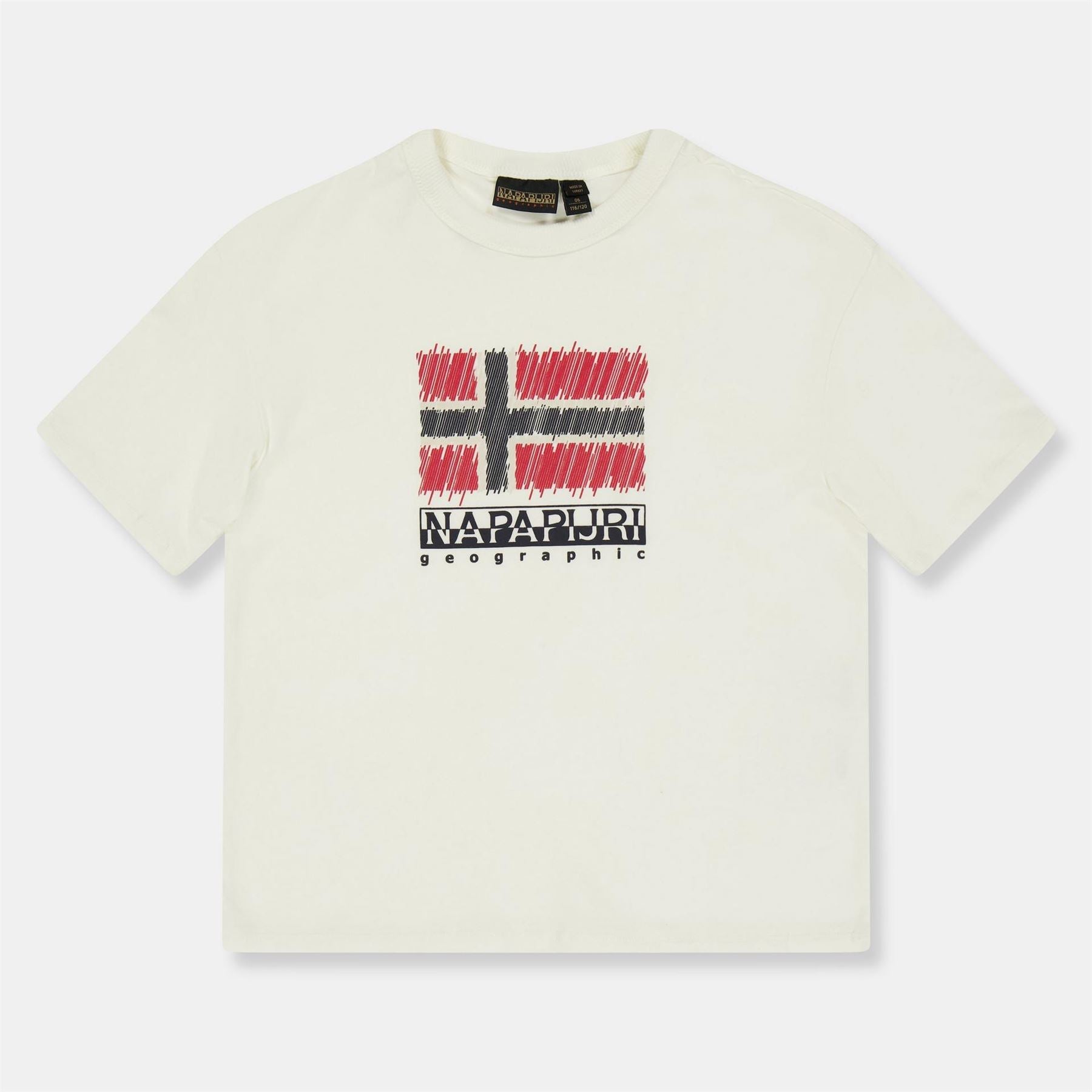 Napapijri Geographic Print Crew Neck Short Sleeve T-Shirt