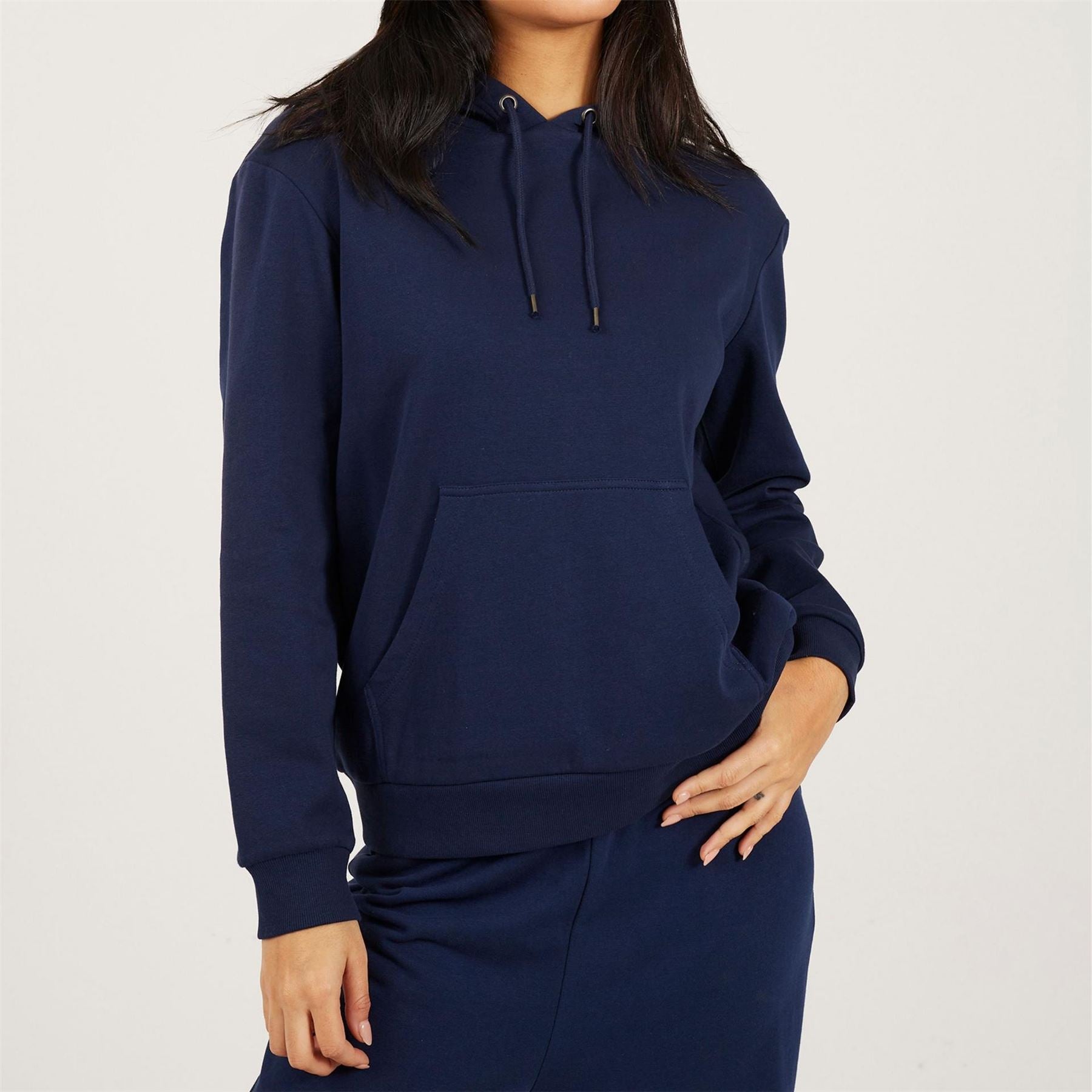 Brave Soul Hooded Neck Long Sleeve Kangaroo Pocket Sweatshirt