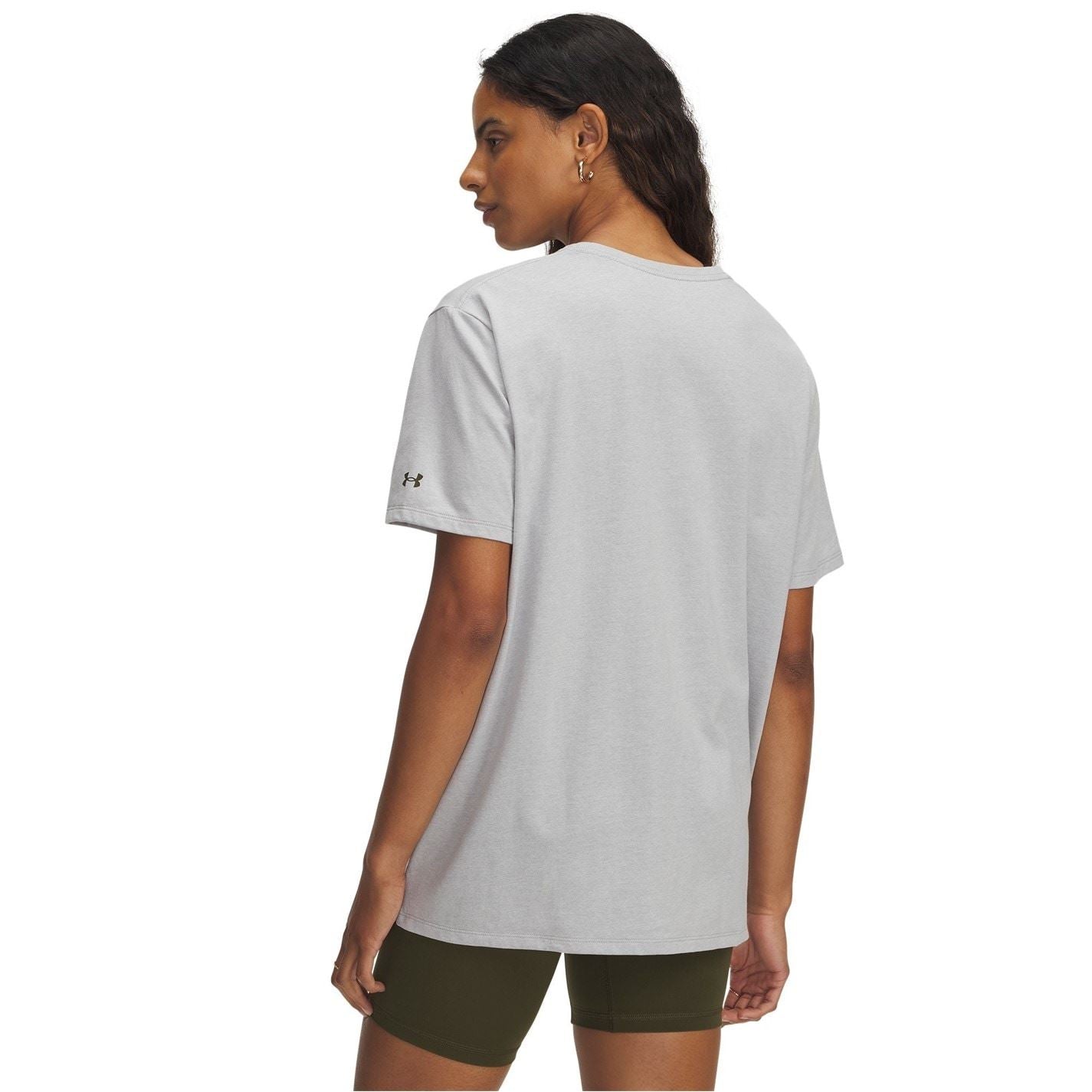 Under Armour Campus UA Rival Wordmark Relaxed Fit Crew Neck Short Sleeve T-Shirt