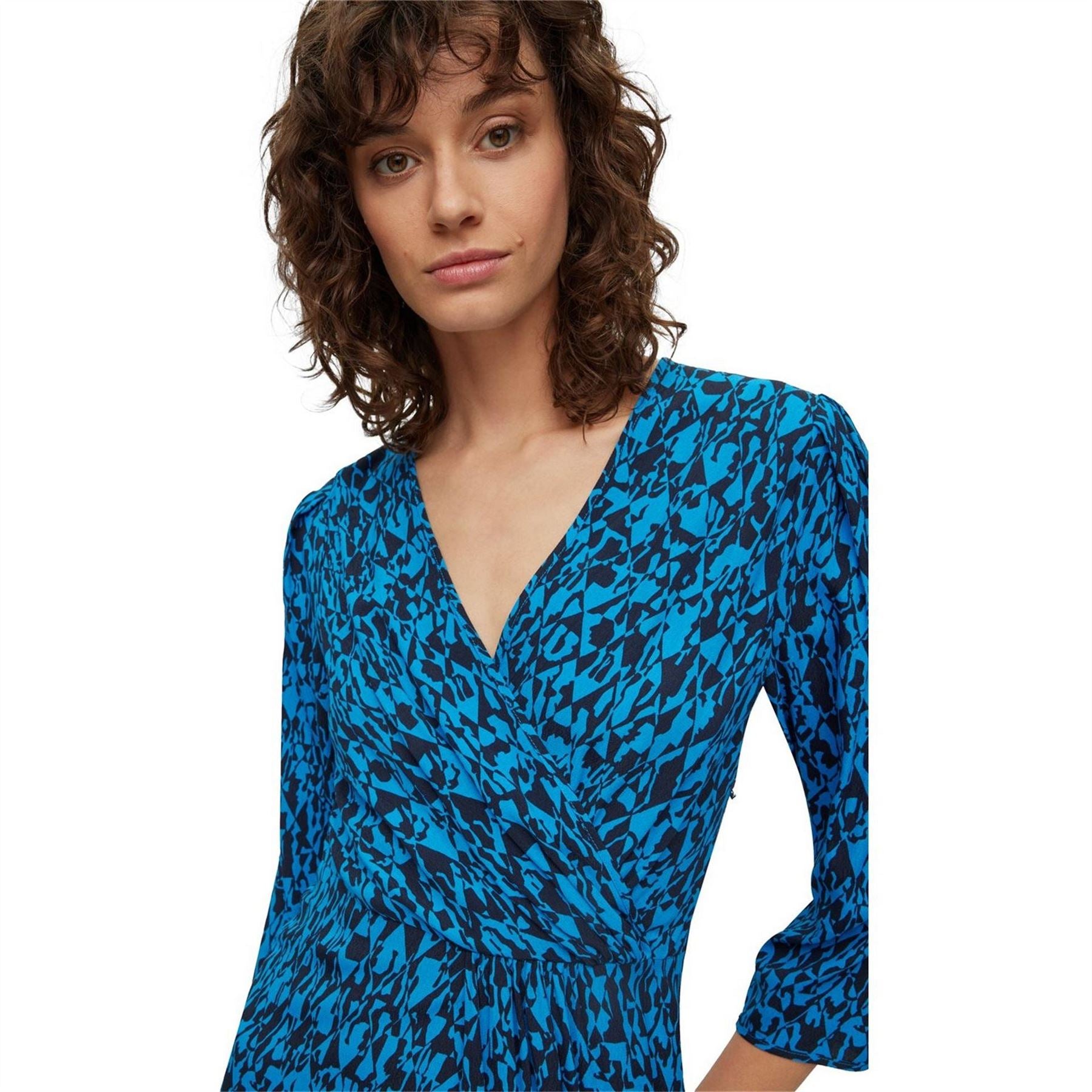 Boss Danottea Dress, Wrap Design, Flared Shape