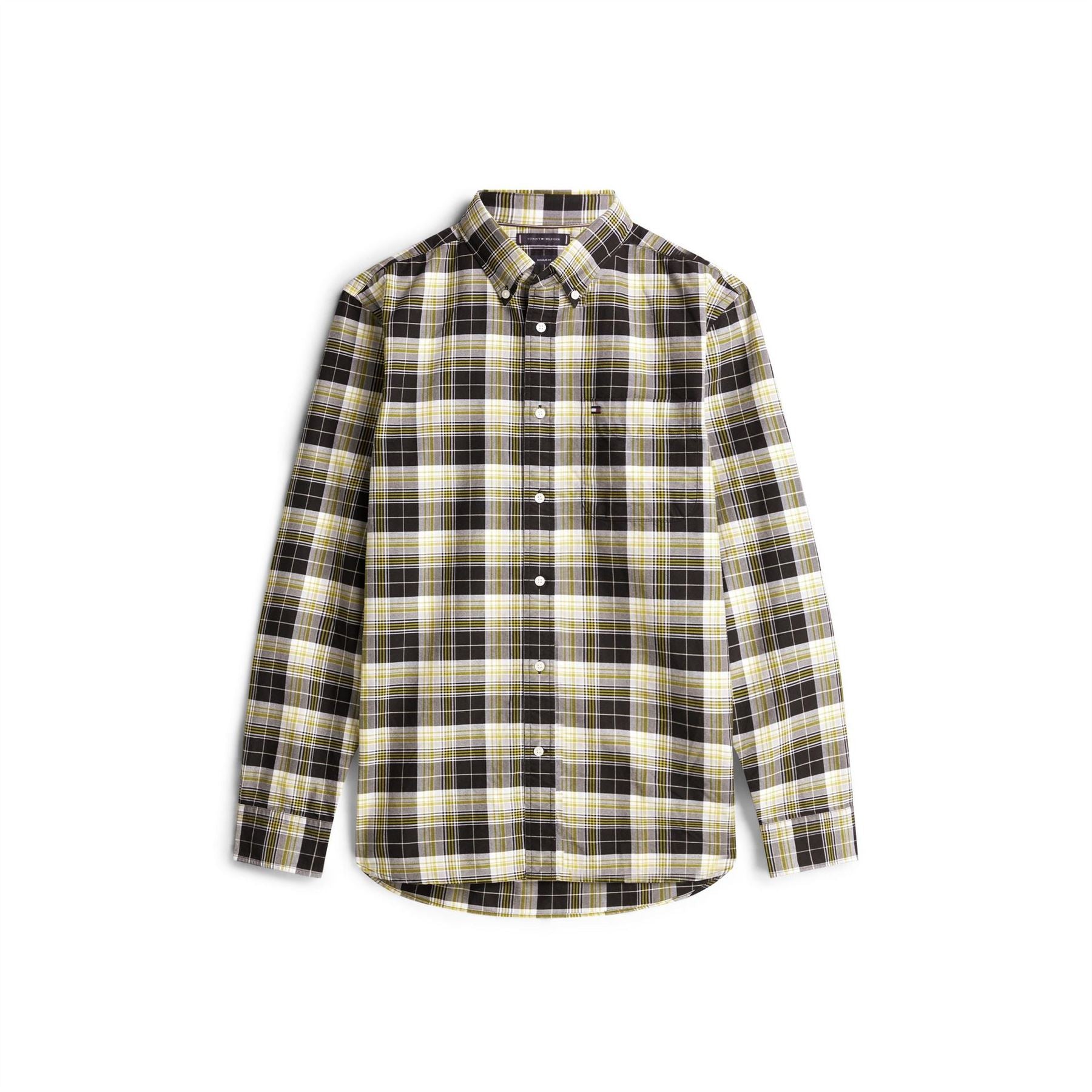 Tommy Hilfiger Oxford Check Button Down Collar Long Sleeve Shirt