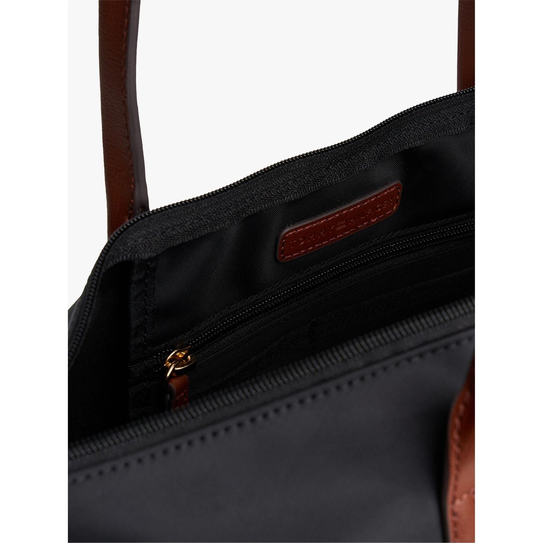 Tommy Hilfiger Popette Trapezoid Shape Tote Bag with Gold Tone Hardware