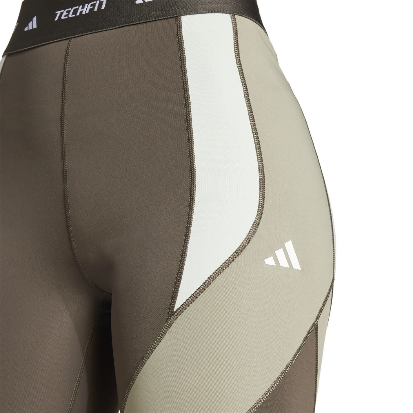 adidas Womens Techfit 7 8 Colourblock Leggings