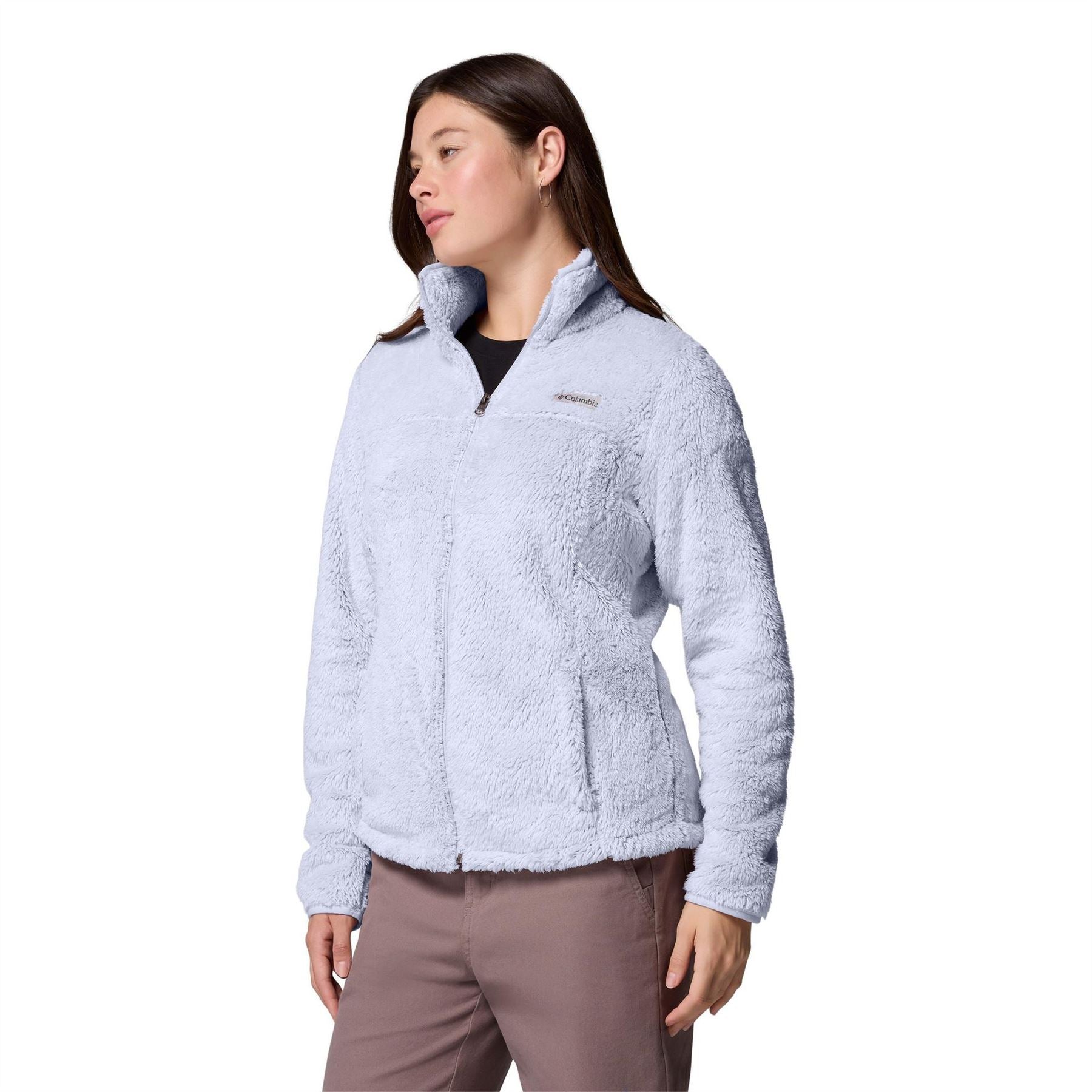 Columbia Cloudy Day Sherpa Solid Patterned Full Zipper Jacket