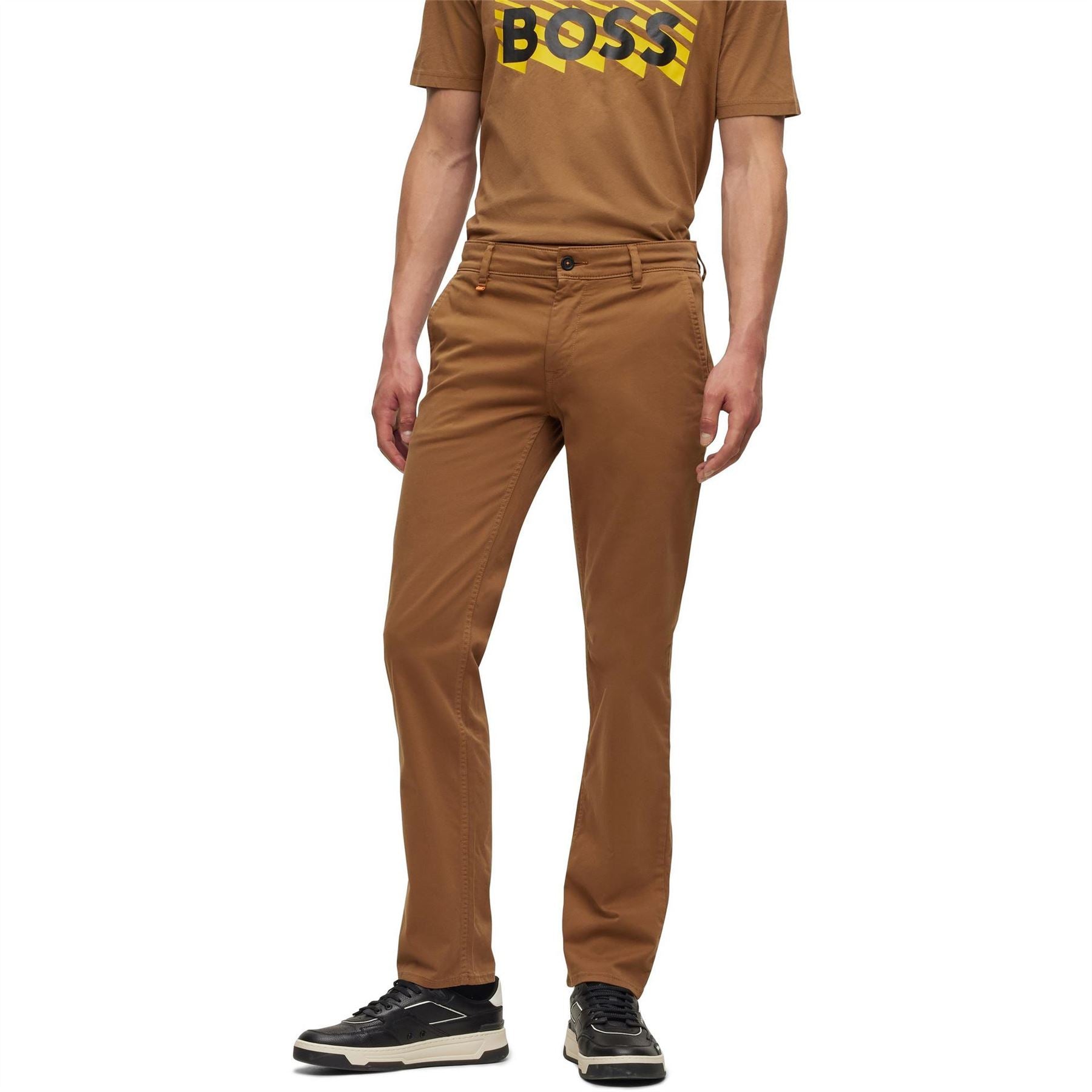 Boss Slim Fit Solid Patterned Chinos