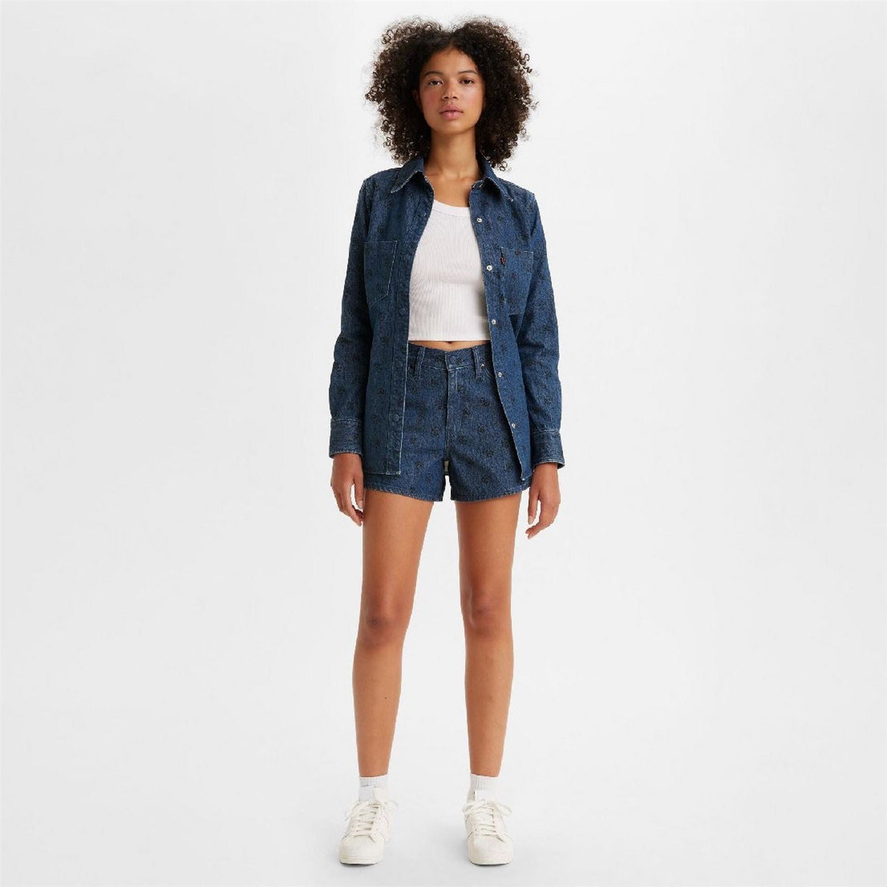 Levis Wellthread Mom Short Denim Shorts