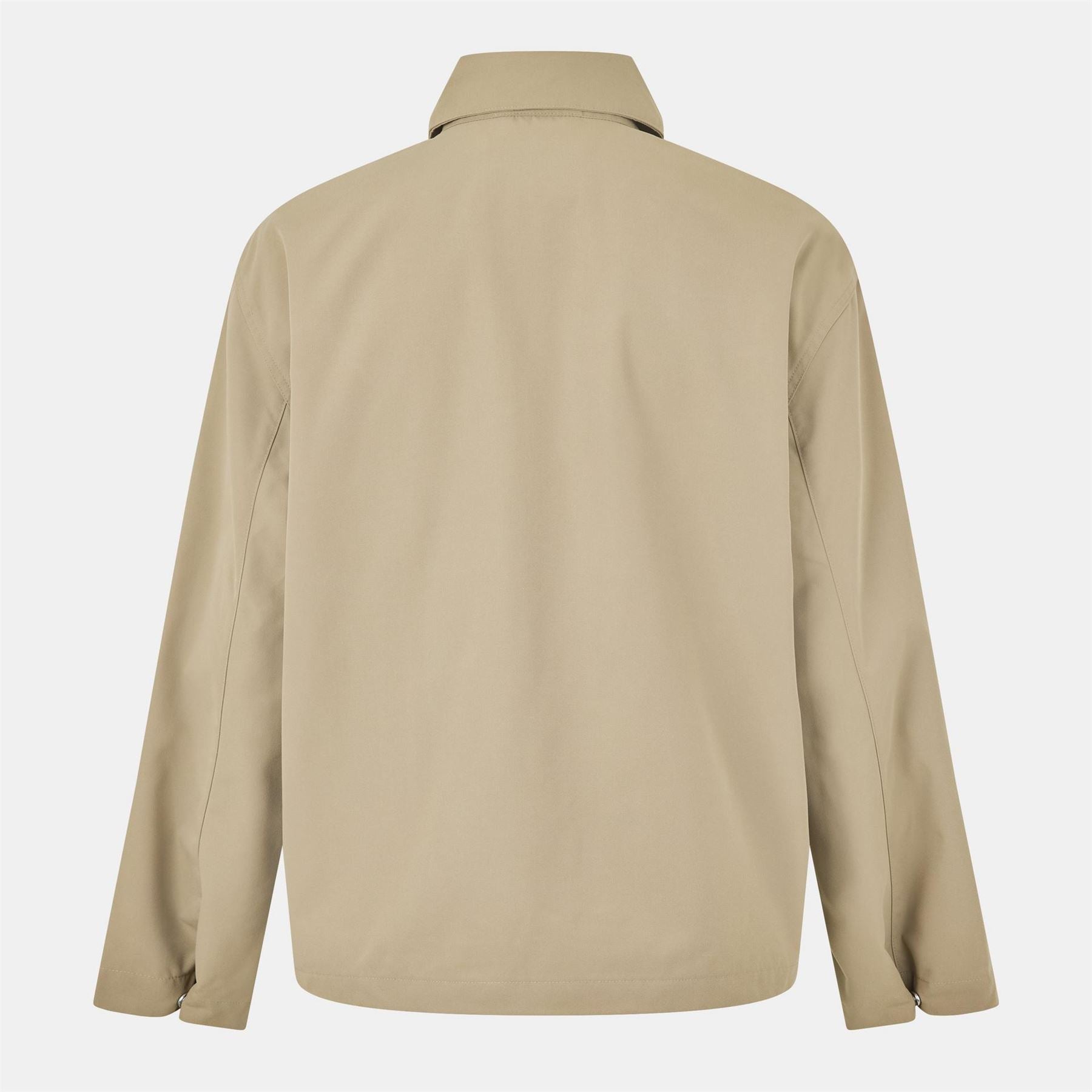 Lacoste Solid Patterned Snap Button Flap Pocket Parka Jacket with Logo