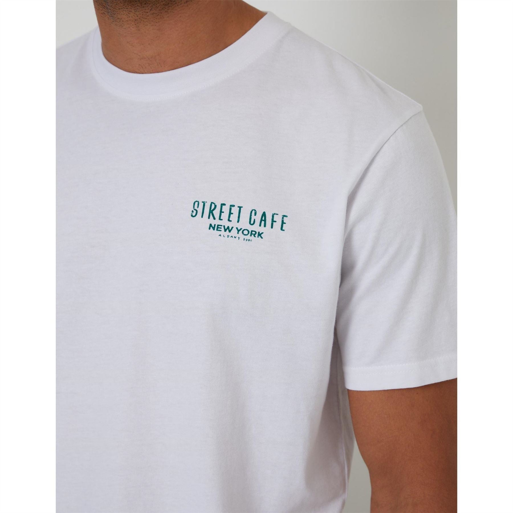 Threadbare Albany Regular Fit Lettering Crew Neck T-Shirt
