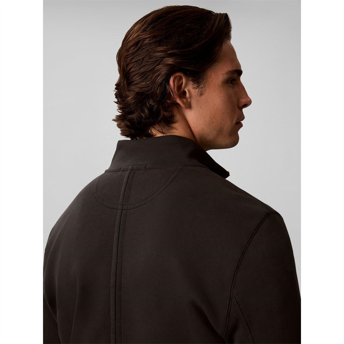 Calvin Klein Jeans Badge 1 4 Zip Cotton Fleece Top