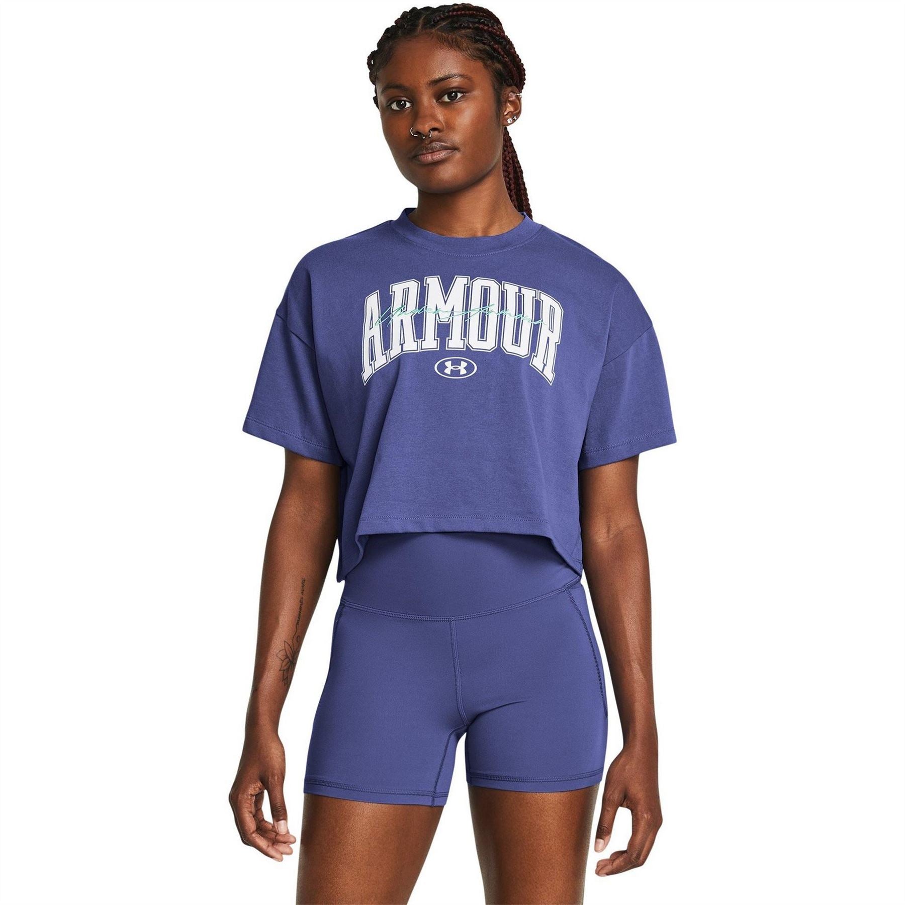 Under Armour Crew Neck Drop Shoulder Boyfriend T-Shirt