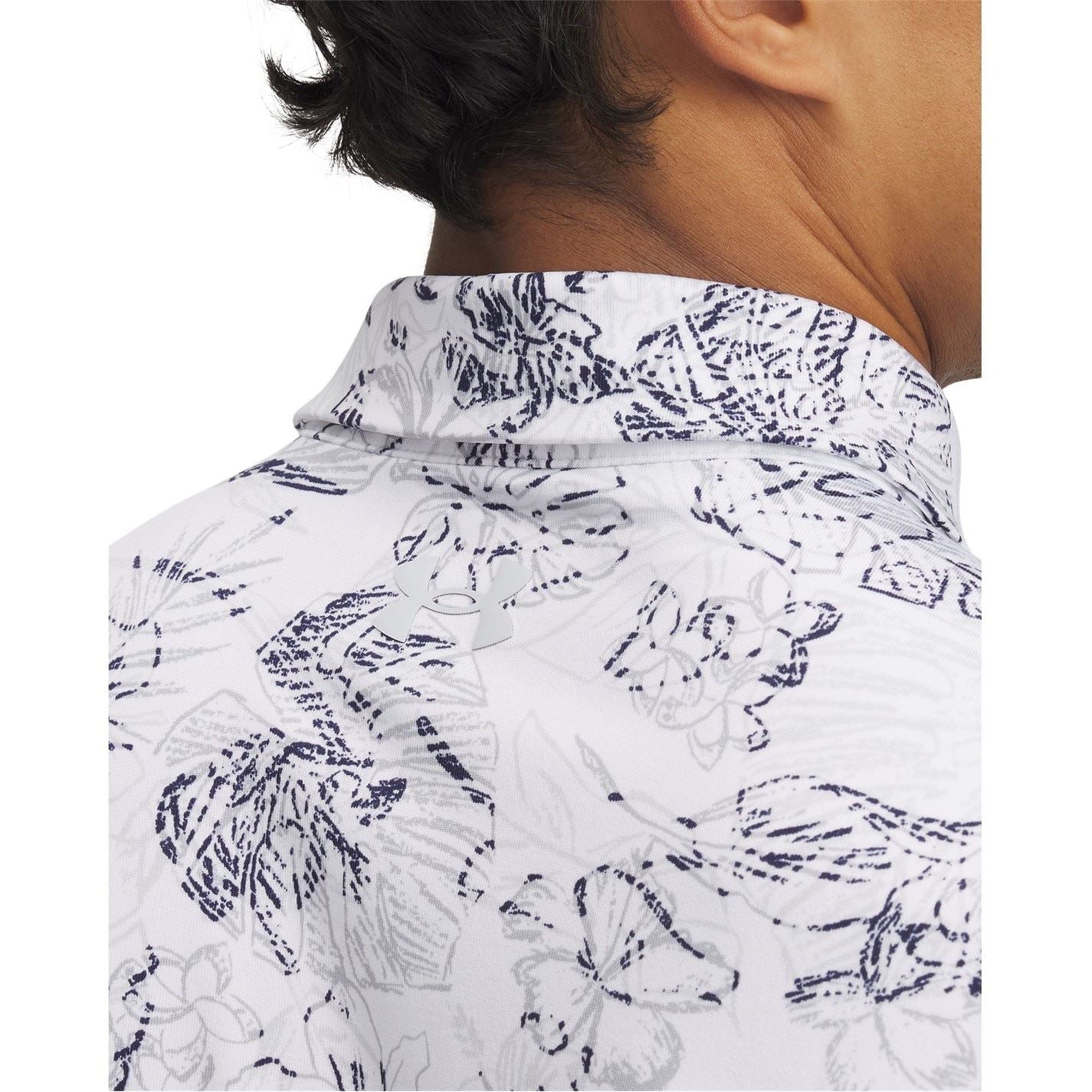 Under Armour Printed Collared Neck Short Sleeve Polo Shirt