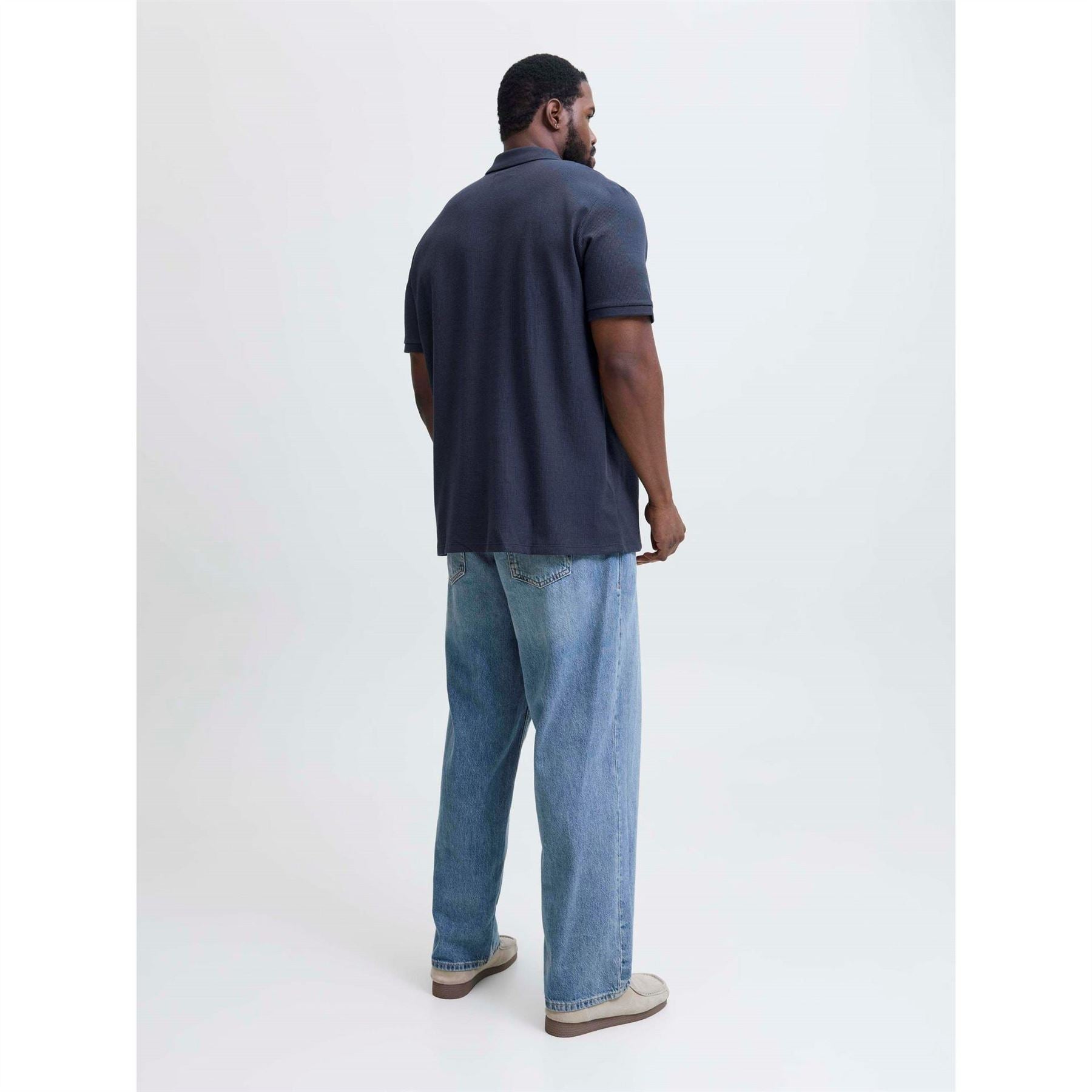 Jack and Jones Mens Austin Zip Polo Plus Size