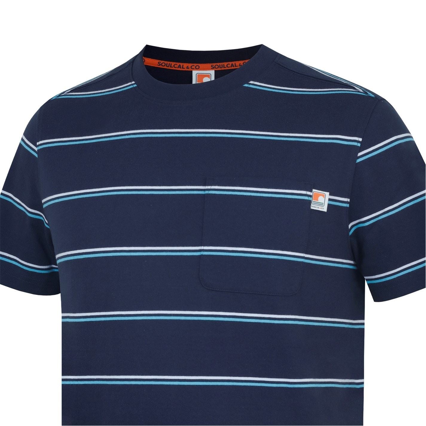SoulCal Regular Fit Stripe Crew Neck T-Shirt