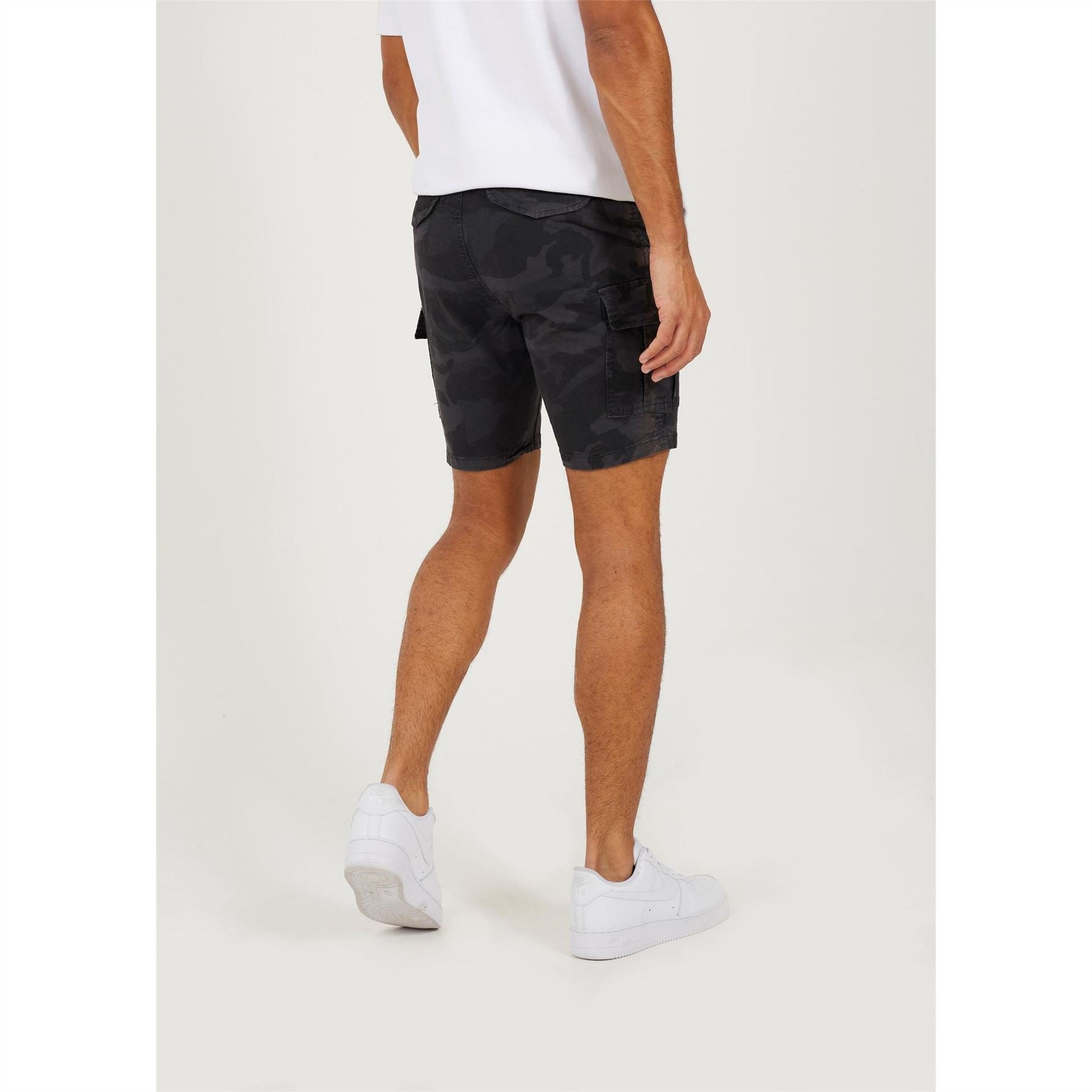 Brave Soul Print Cargo Shorts