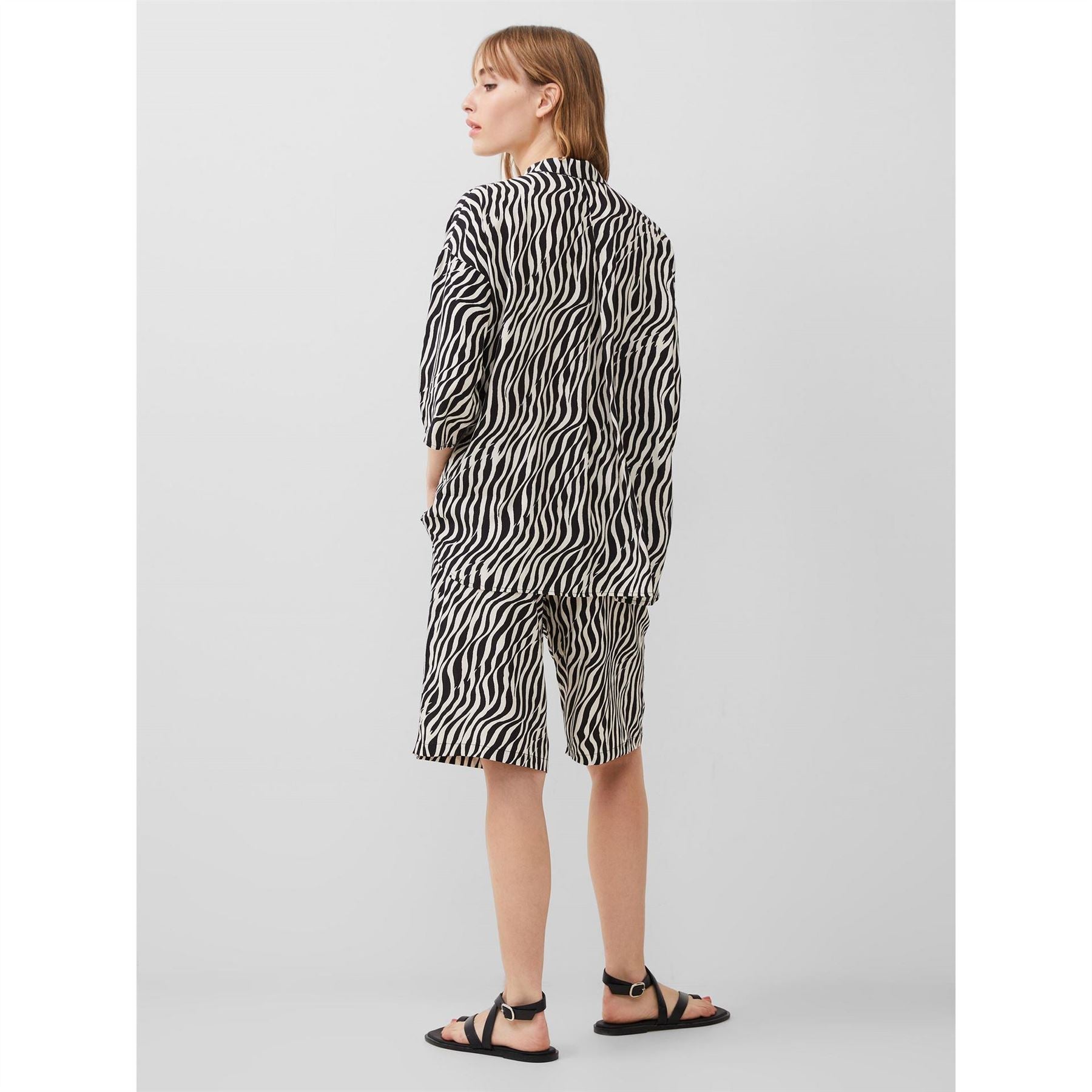 French Connection Seine Delph Collared Neck Knee Length Shirtdress