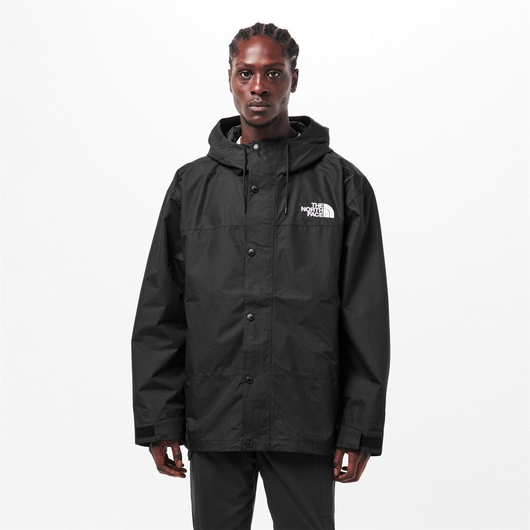 The North Face North Face Reign On Hooded Snap Button Color Block Rain Jacket