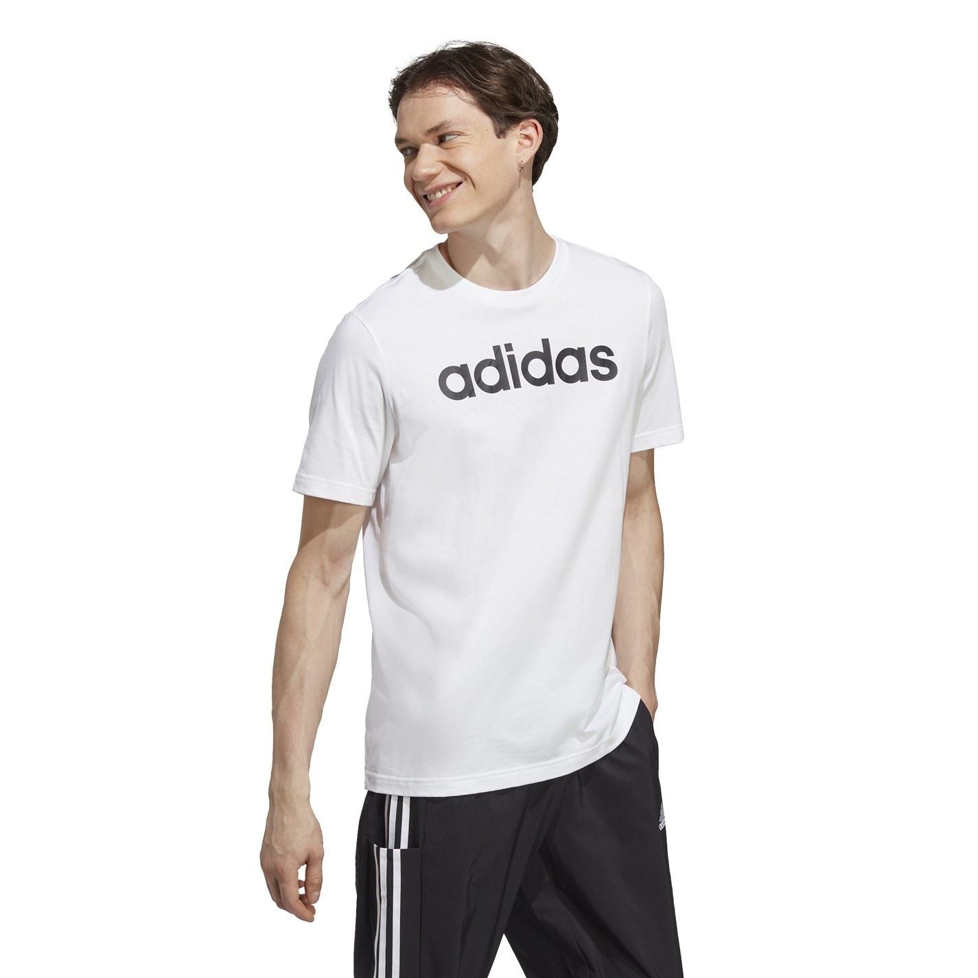 adidas Mens Essentials Single Jersey Logo T-Shirt