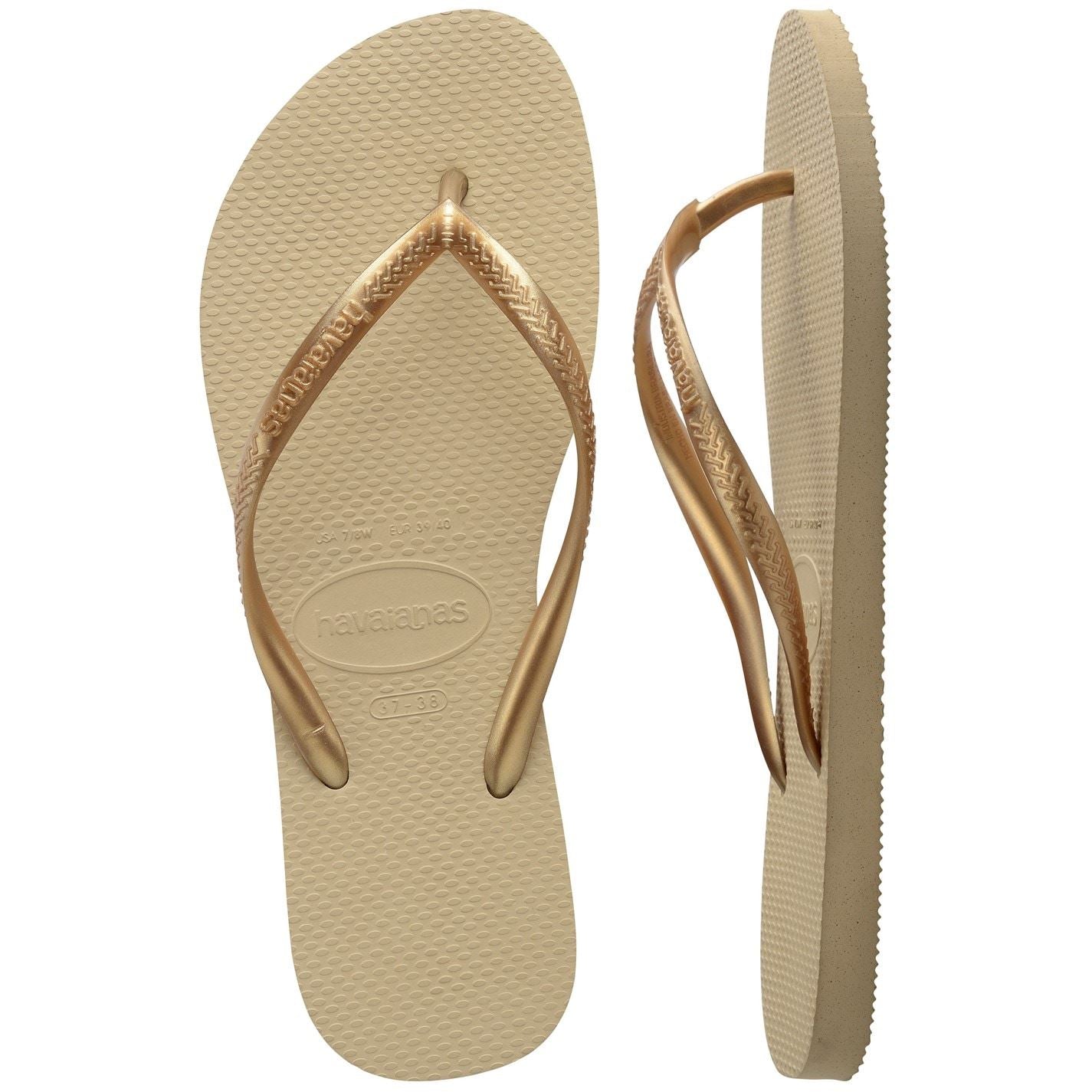 Havaianas Slim Textured Flat Heel Flip Flops