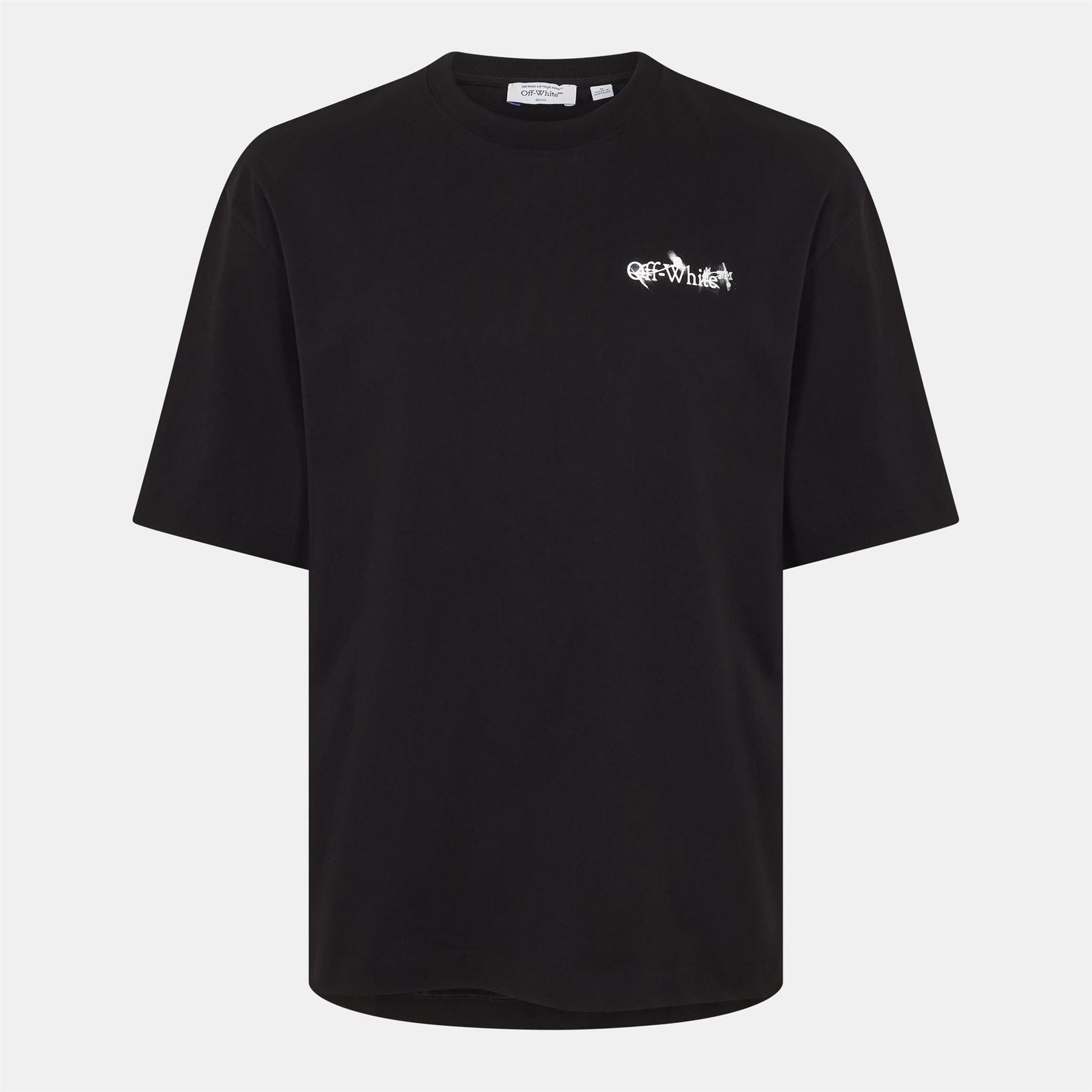 Off White Flower Crew Neck Short Sleeve T-Shirt
