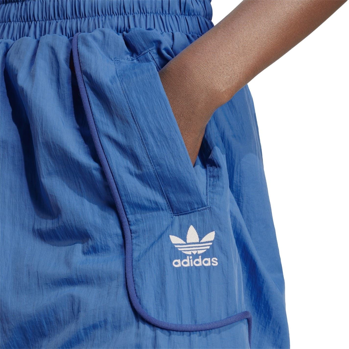 adidas Originals Solid Patterned Wide Leg Track Pants
