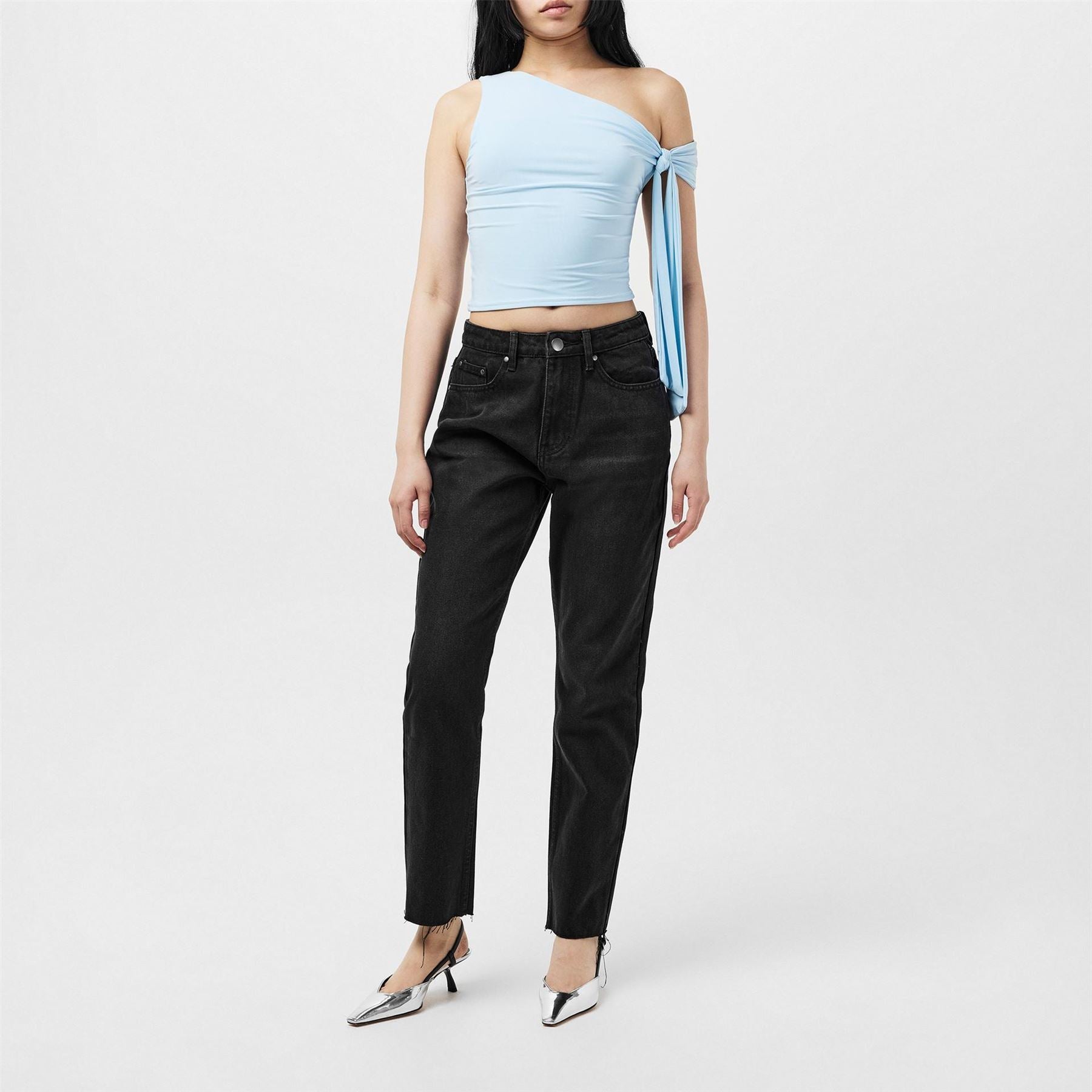 Missy Empire Womens Tie Shoulder Top