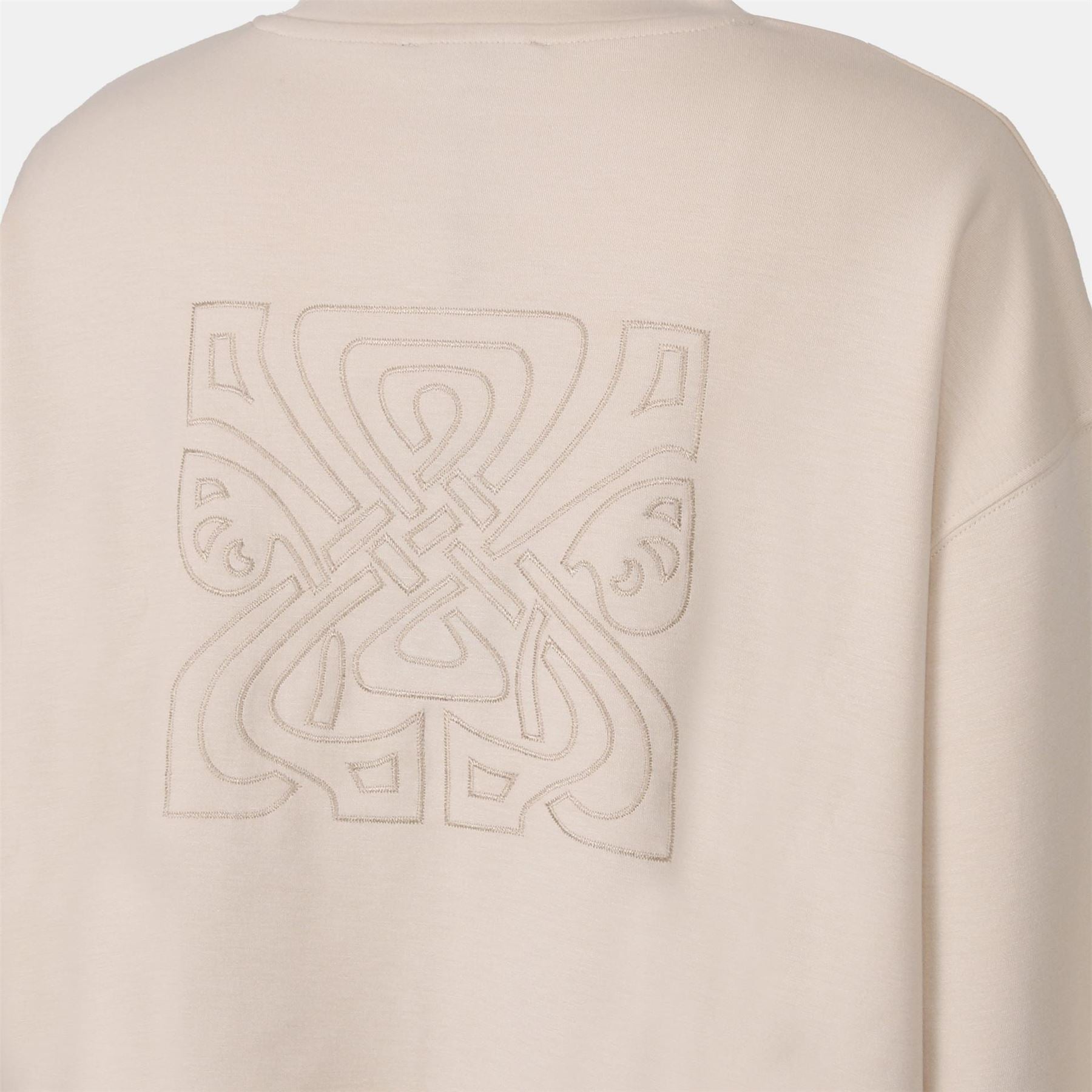 Biba Logo Print Crew Neck Long Sleeve Sweater