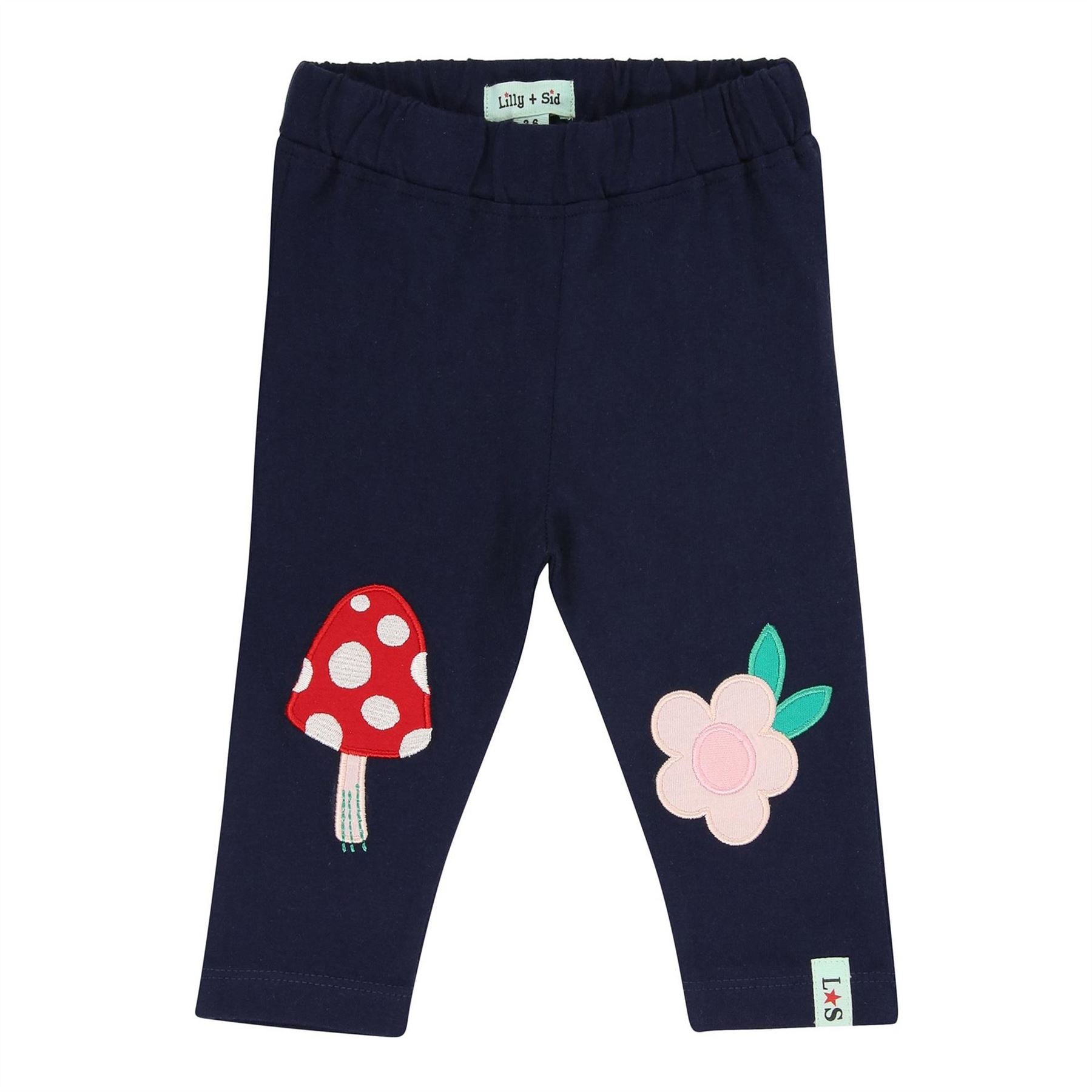 Lilly and Sid App Knee Floral Embroidered Shapewear Leggings