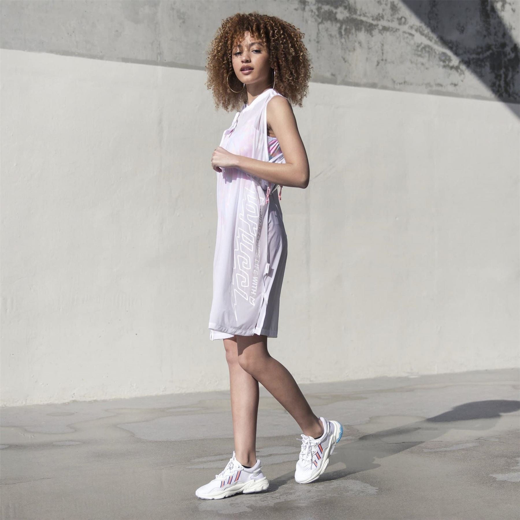 adidas Originals Crew Neck Knee Length T-Shirt Dress