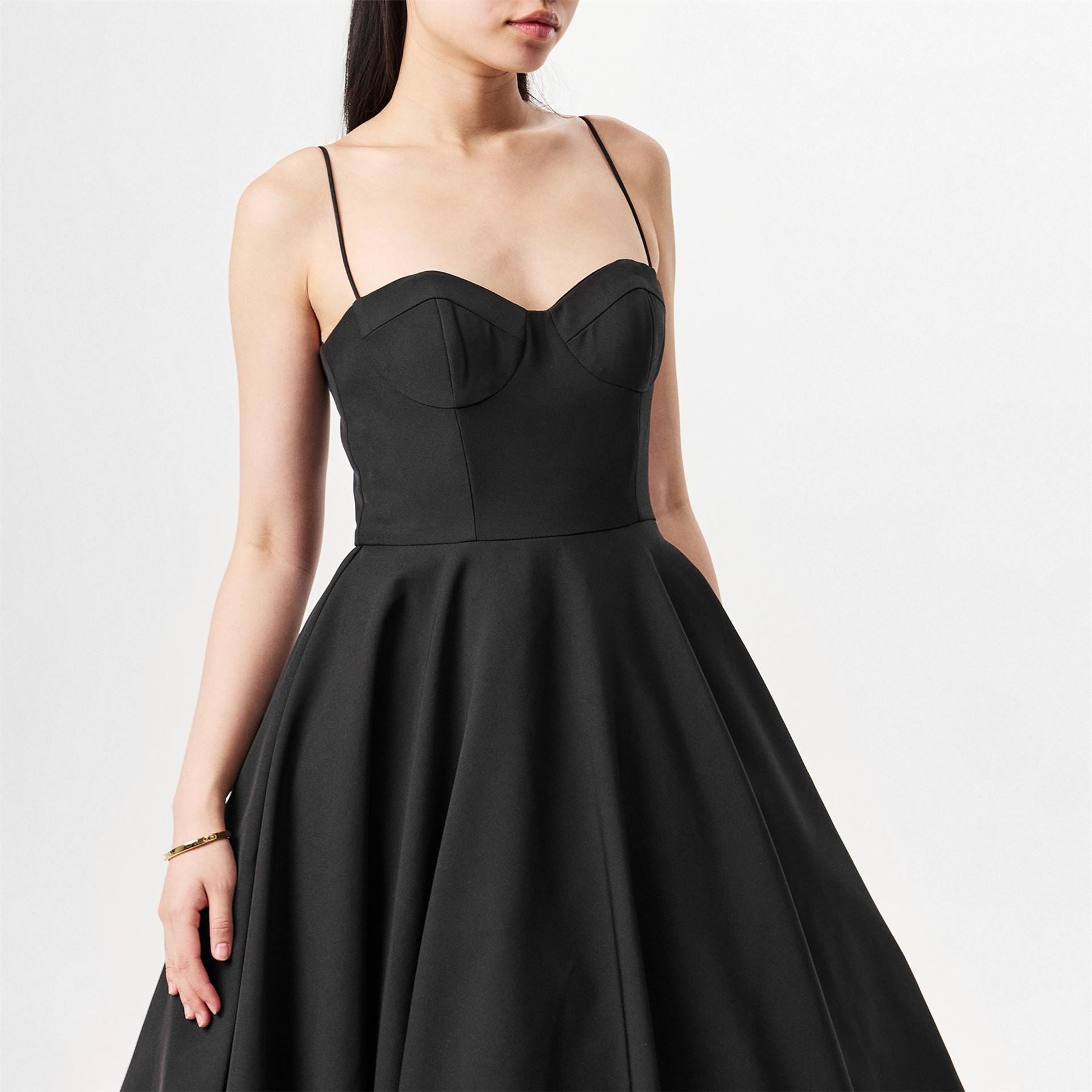 Jarlo Jones Sweetheart Neck Midi A-Line Dress