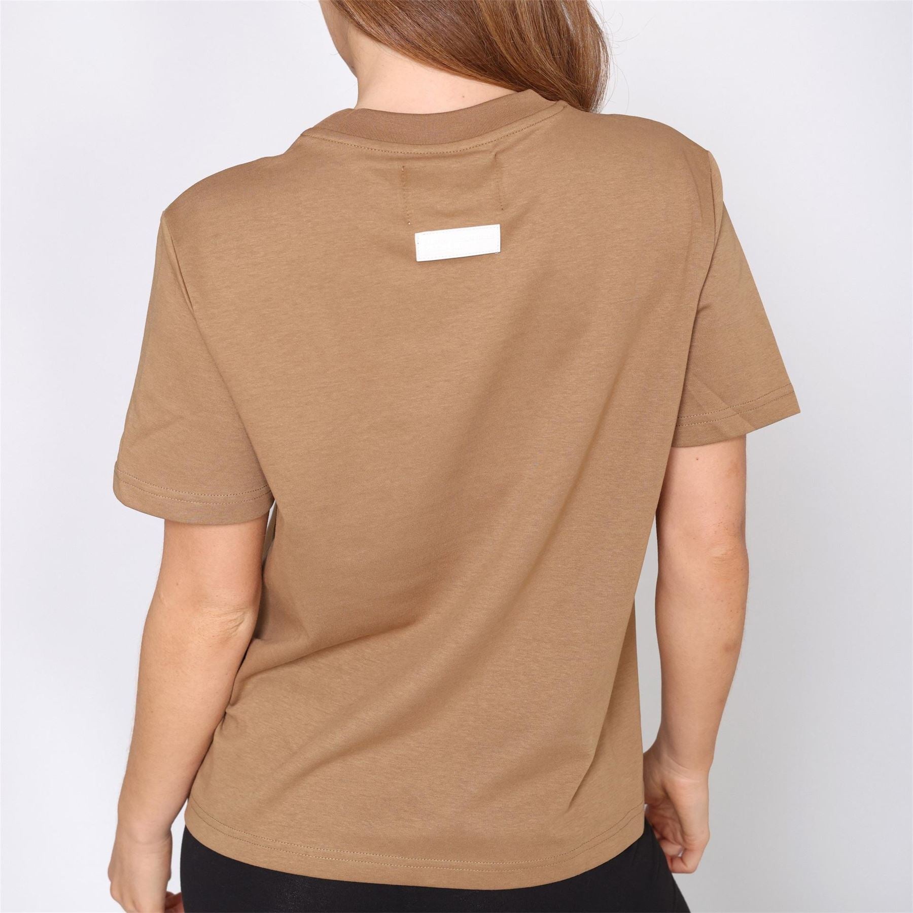 Blank Essentials Lettering Crew Neck Ribbed Collar Short Sleeve Boyfriend T-Shirt