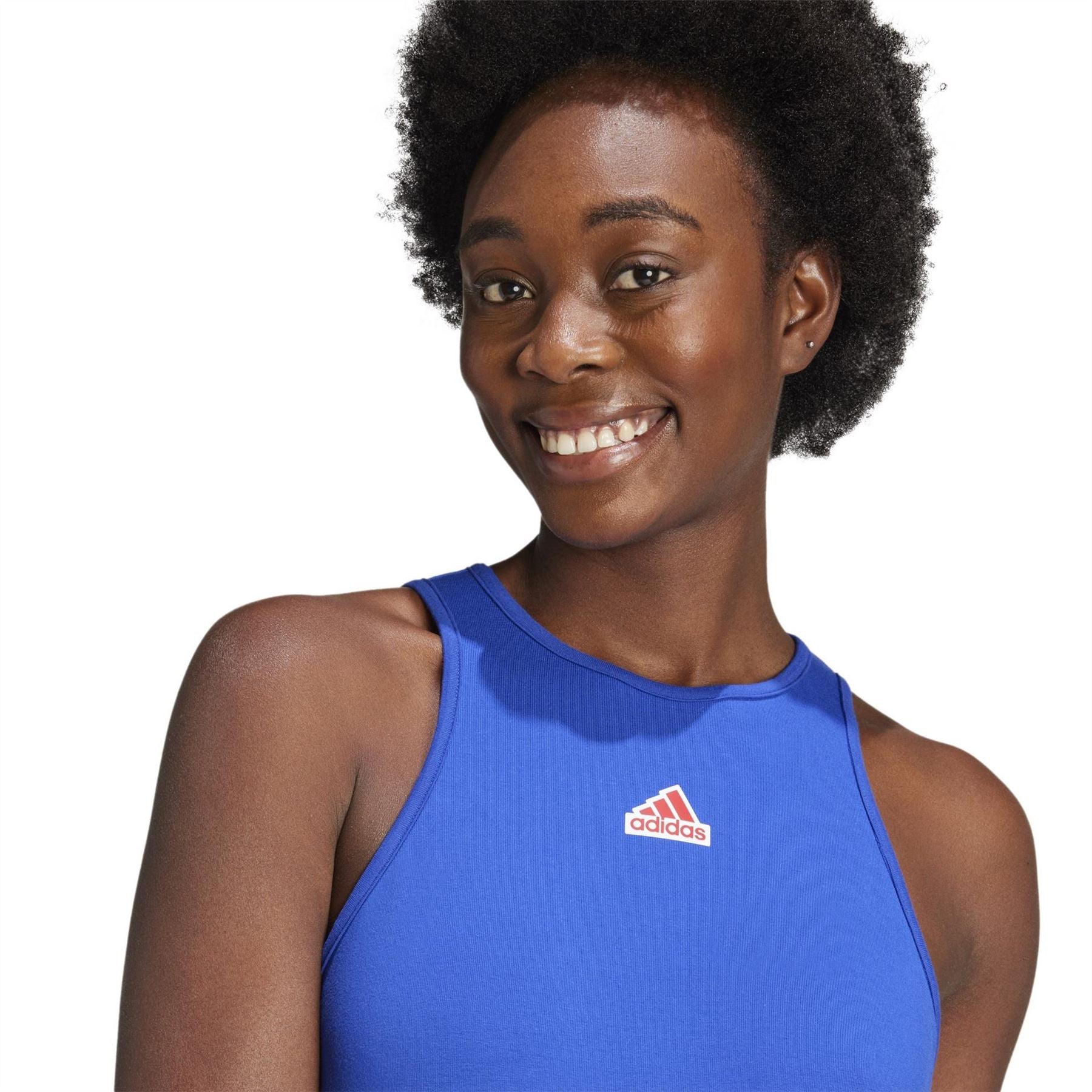 adidas Crew Neck Sleeveless Midi Bodycon Dress