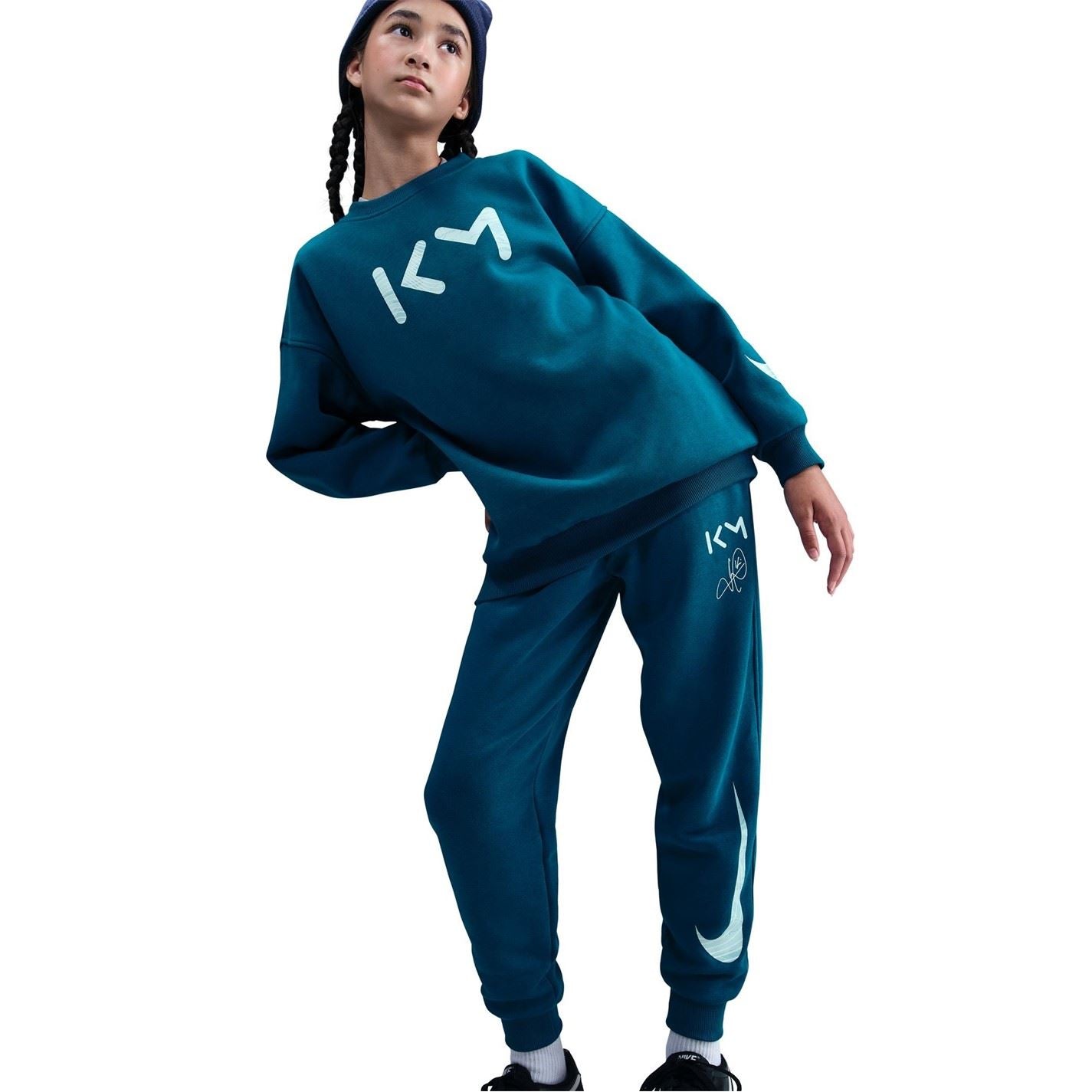 Nike Km Solid Patterned Fleece Joggers