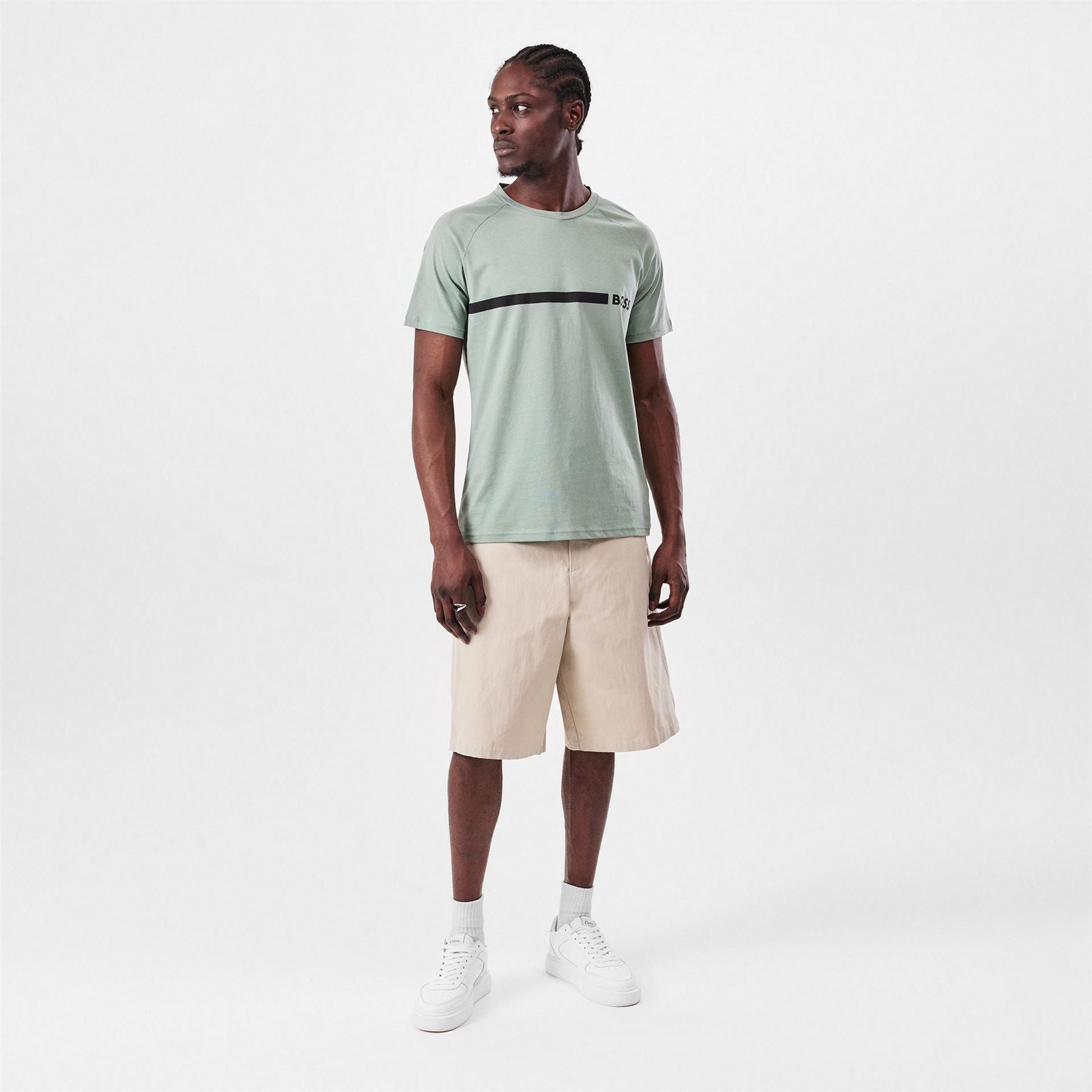 Boss Logo Cotton Short Sleeve Crew Neck Slim Fit T Shirt