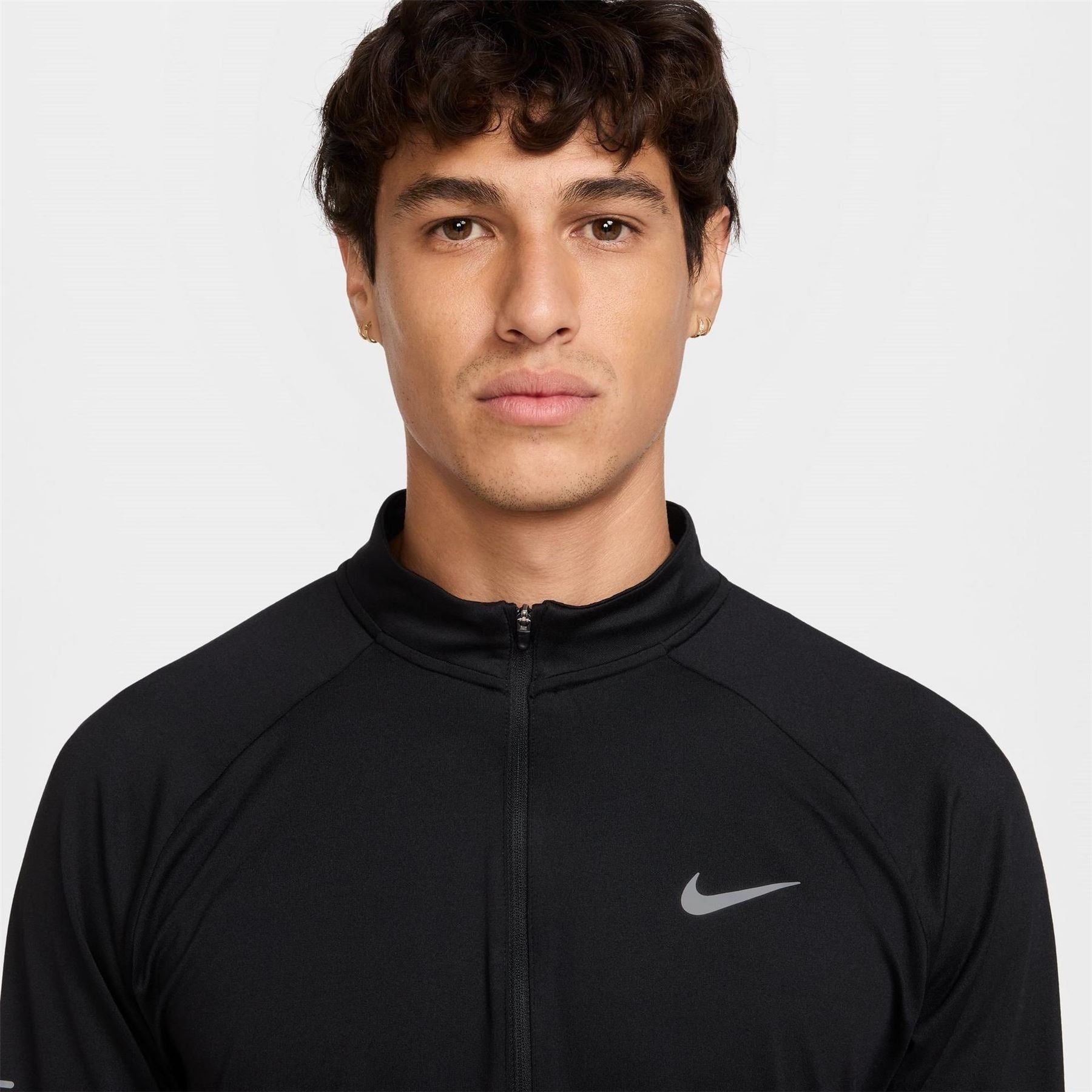 Nike Stride Zip Neck Regular Fit T-Shirt