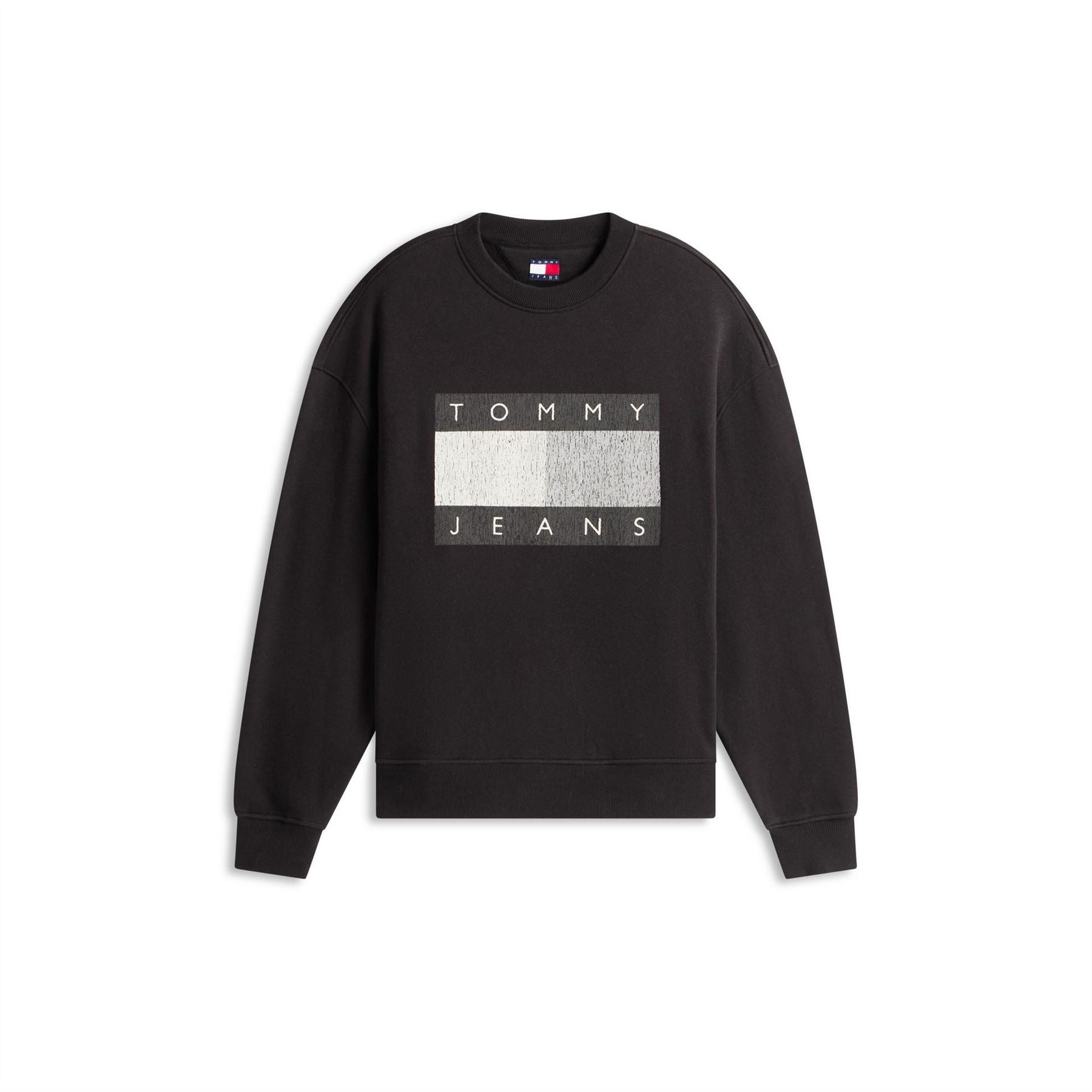 Tommy Jeans Flag Graphic Crew Neck Long Sleeve Sweatshirt