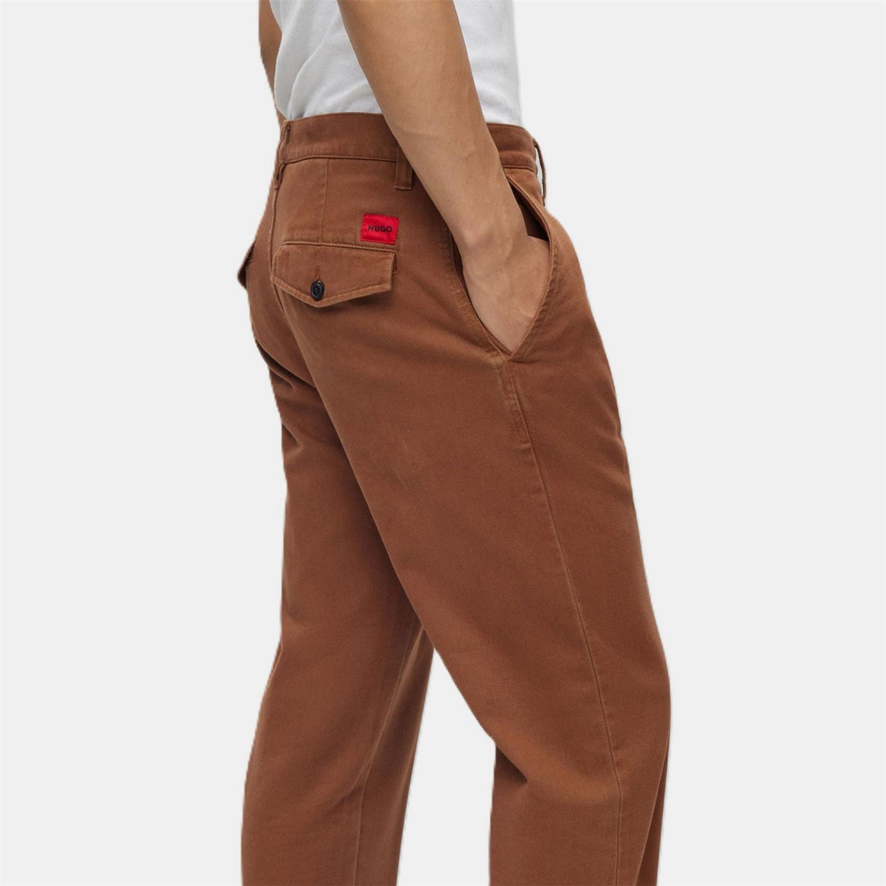 Hugo Zeebo233d Solid Patterned Straight Chinos