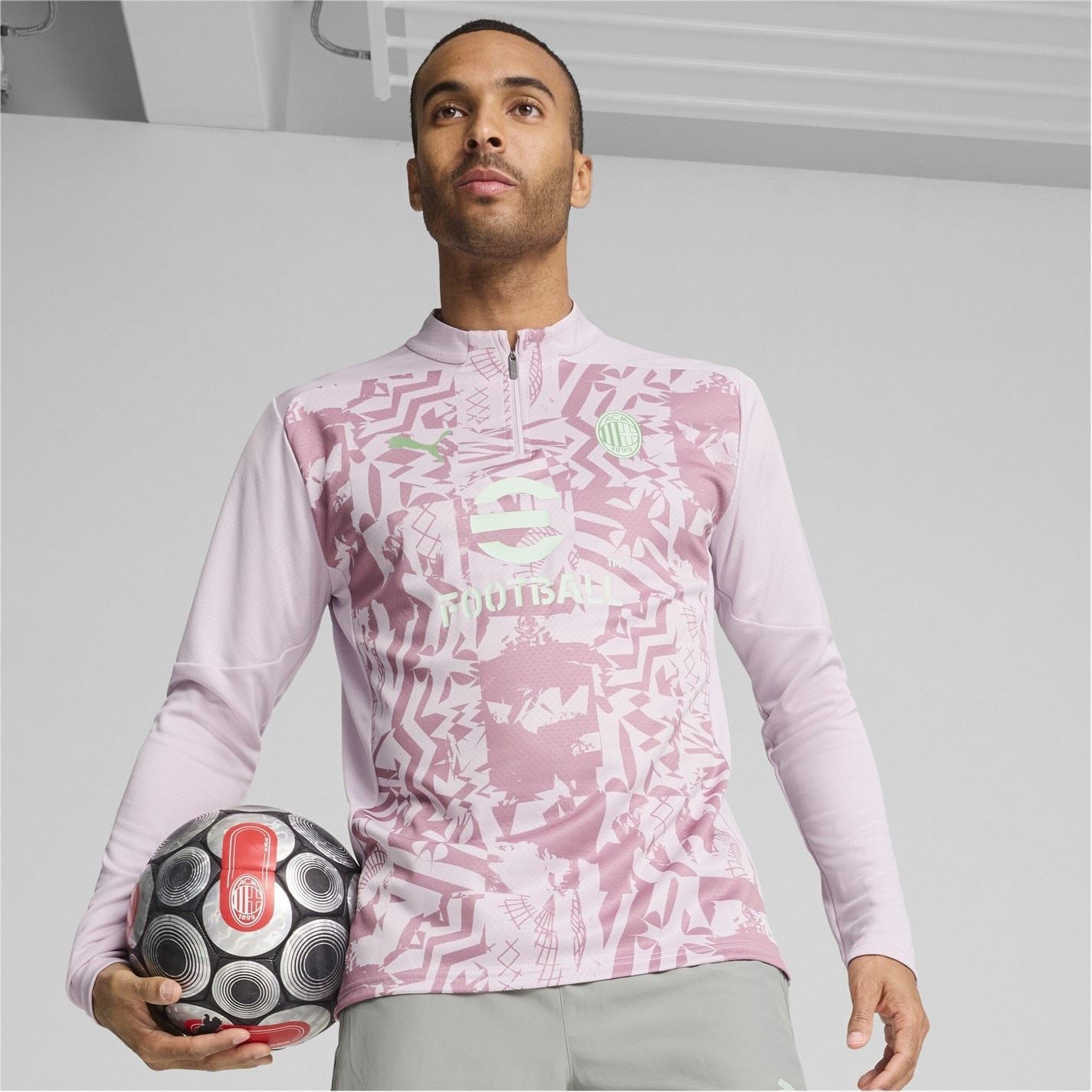 Puma Ac Milan Quarter Zip Pre Match Top 2024 2025 Adults
