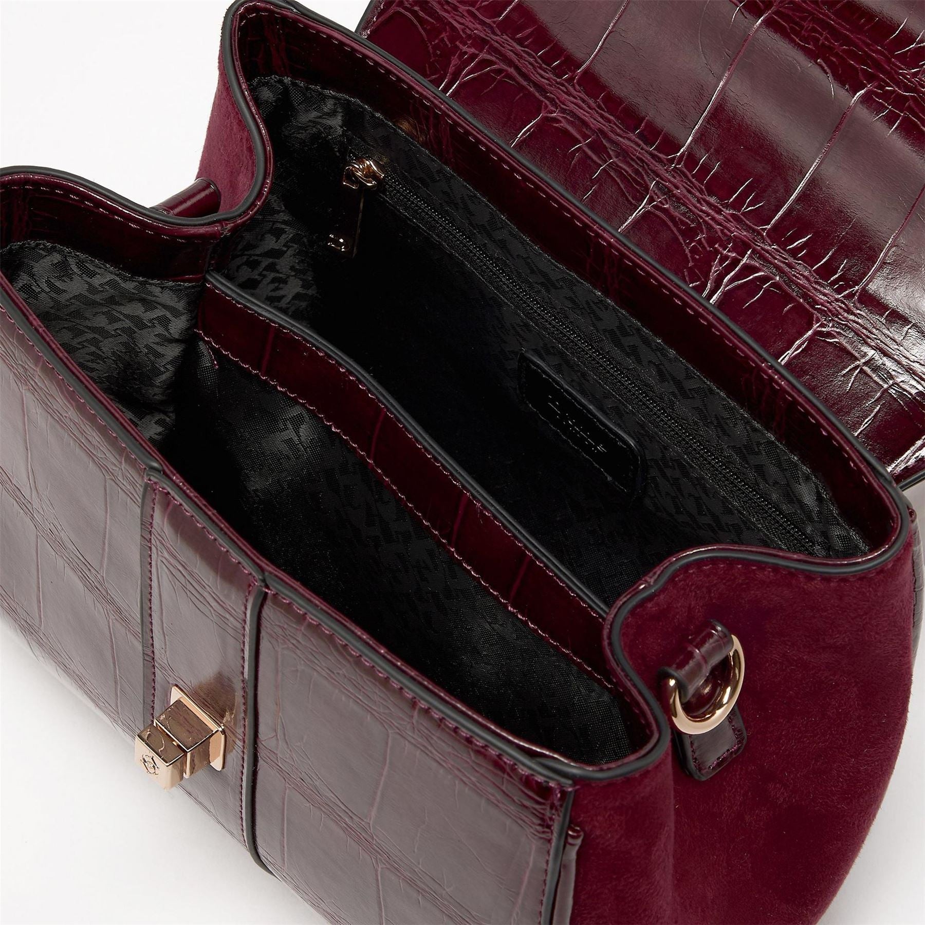 Dune London Dassios Textured Box Bag with Key Ring