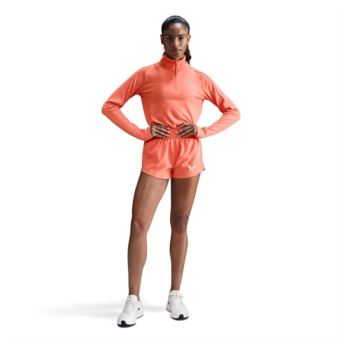 Nike Womens Pacer Long Sleeve 1 2 Zip Running Top