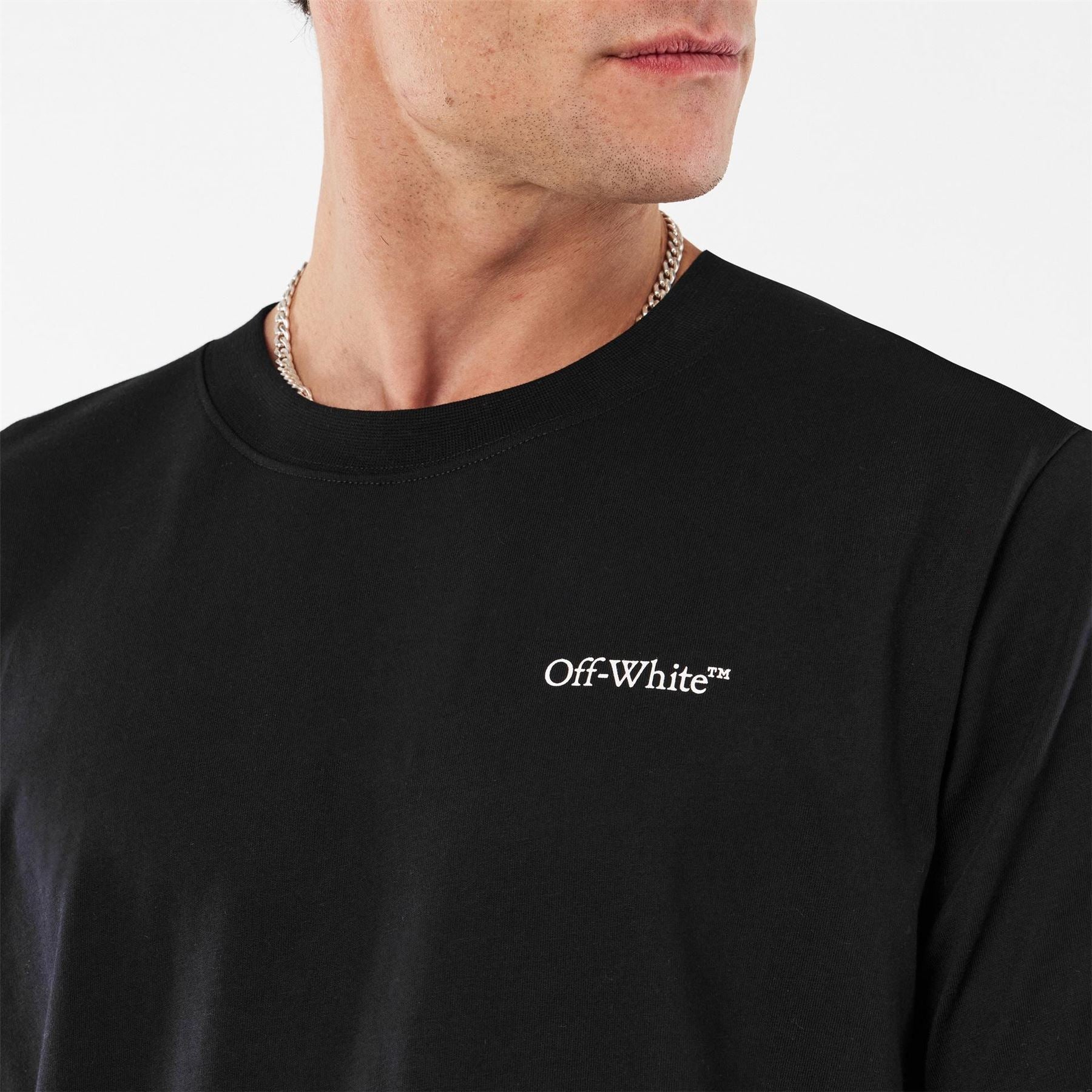 Off White Cloud Arrow Crew Neck Short Sleeve T-Shirt