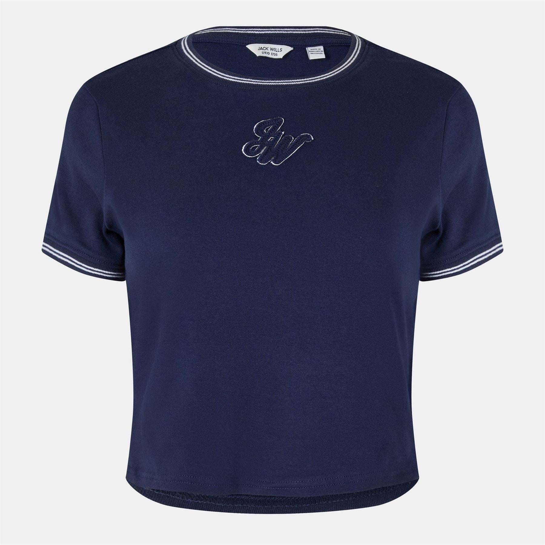 Jack Wills Cropped Slim Fit Crew Neck T-Shirt