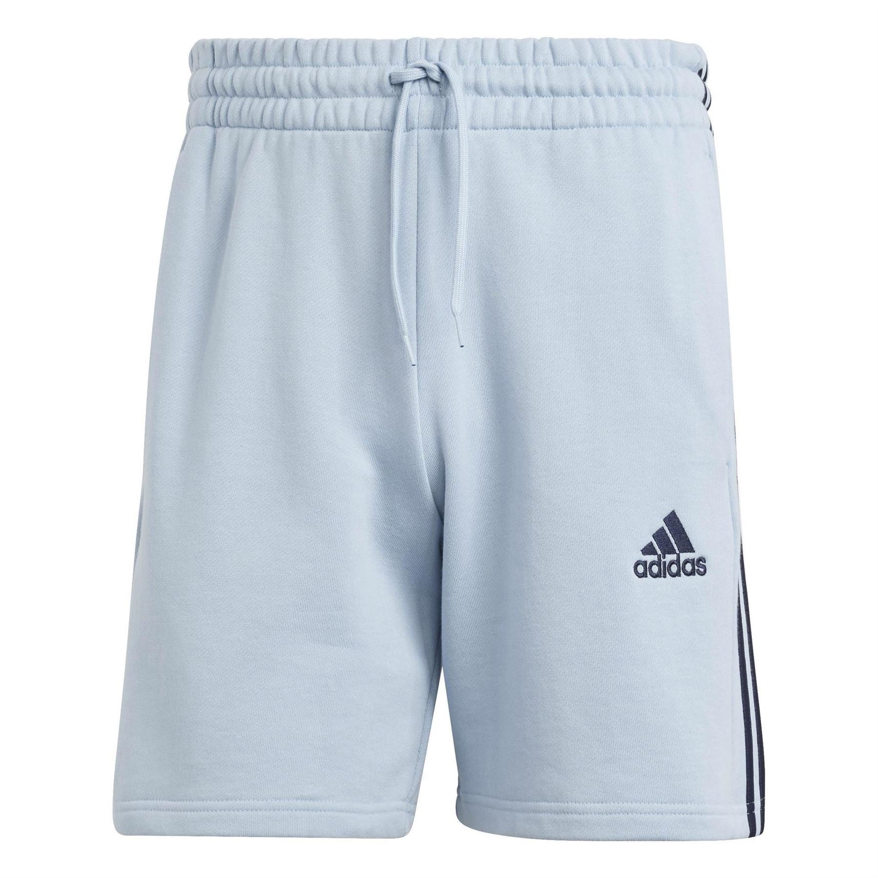 adidas Mens Essentials 3 Stripe Fleece Shorts