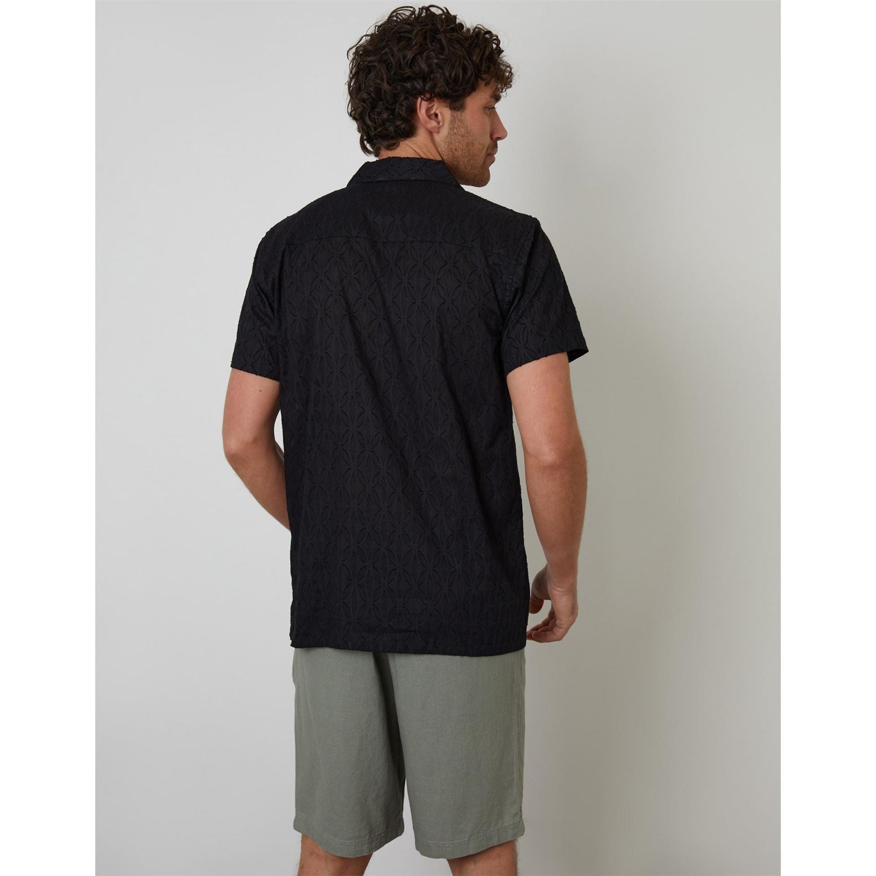 Threadbare Regular Fit Short Sleeve Point Collar Shirt