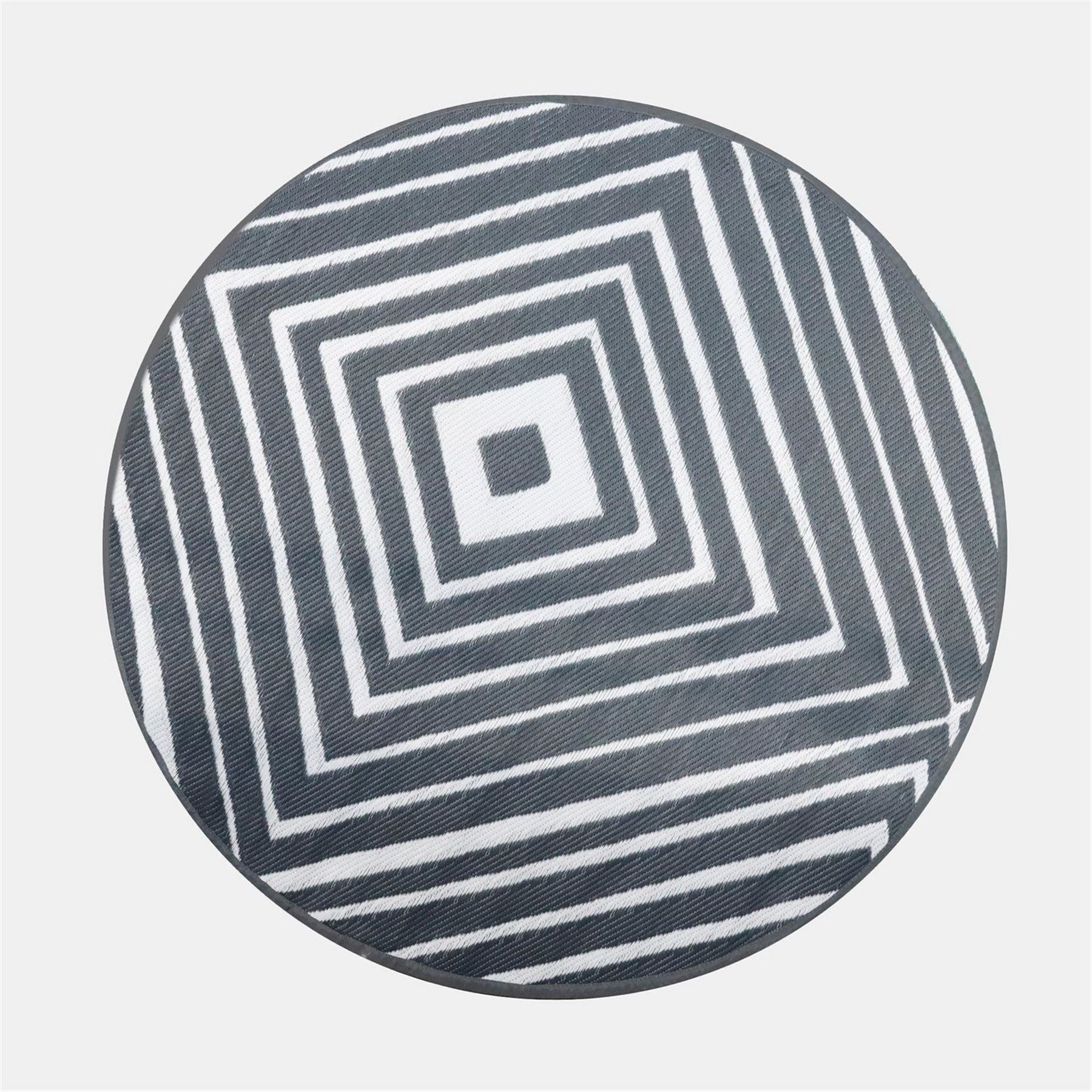 Streetwize Rug   Round Aztec Diamond Pattern