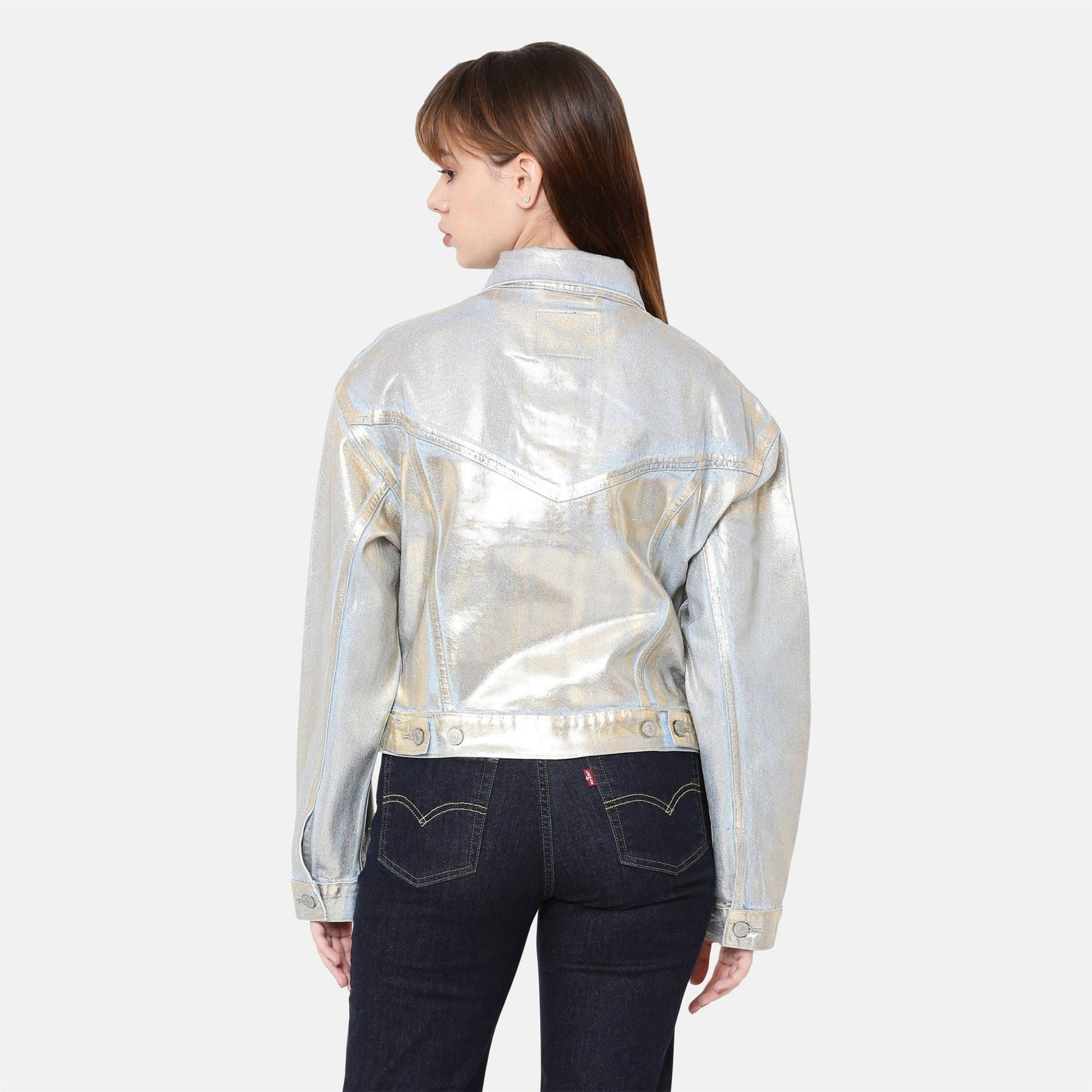 Levis Levis Shrunken No Pleat Optical Denim Jacket