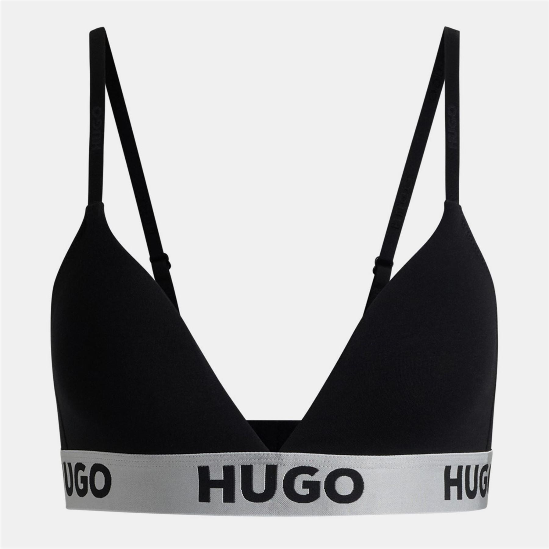 Hugo Sporty Logo Non Wired Triangle Bralette