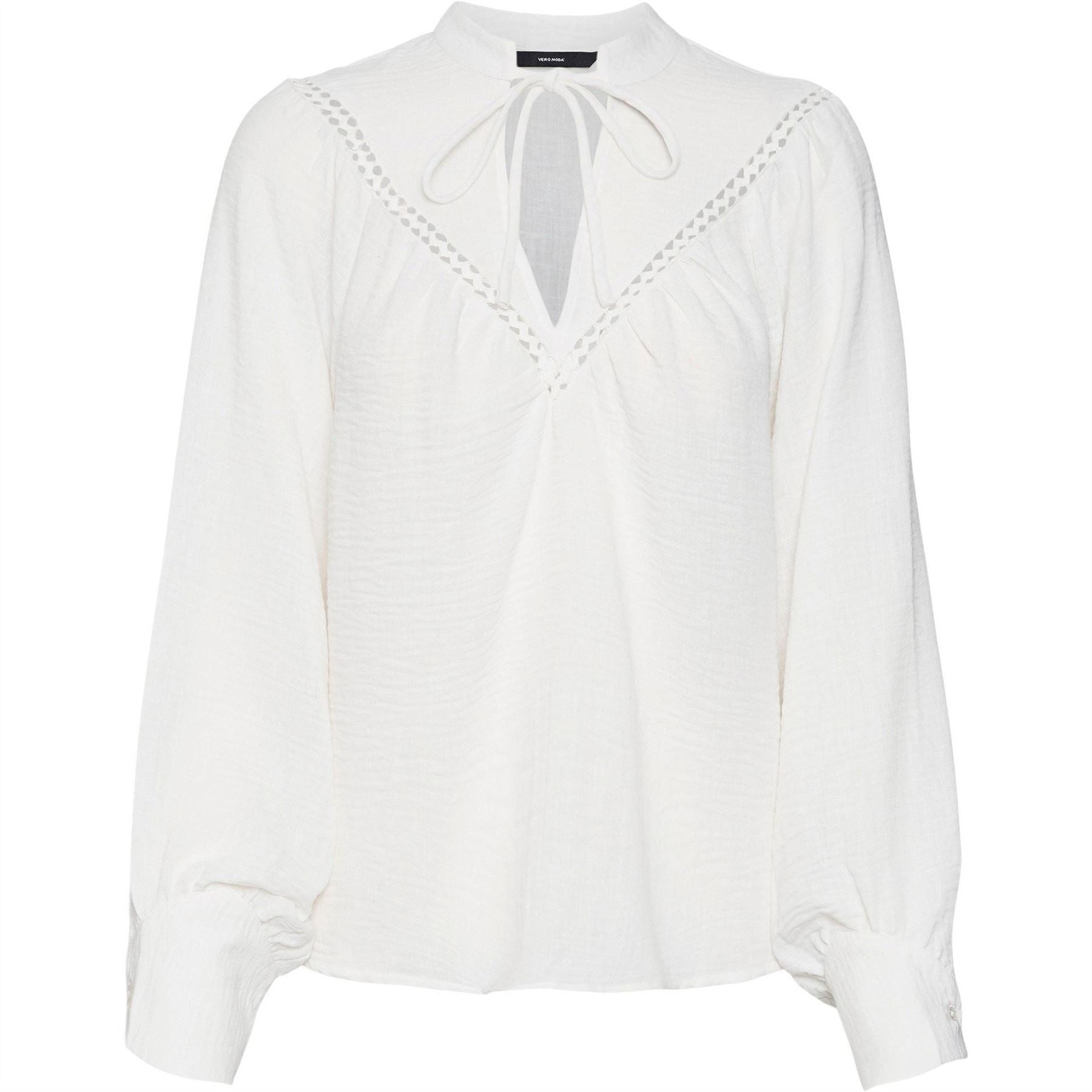 Vero Moda Tie Neck Long Sleeve Blouse