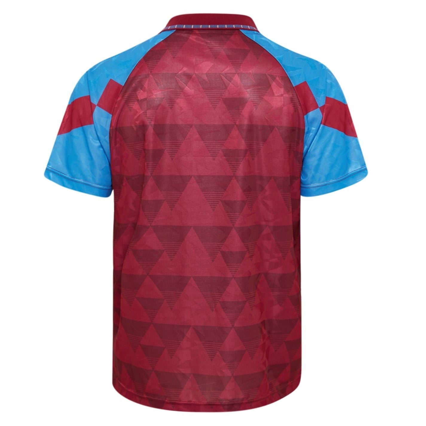 Score Draw Mens Aston Villa Retro Home Shirt 90