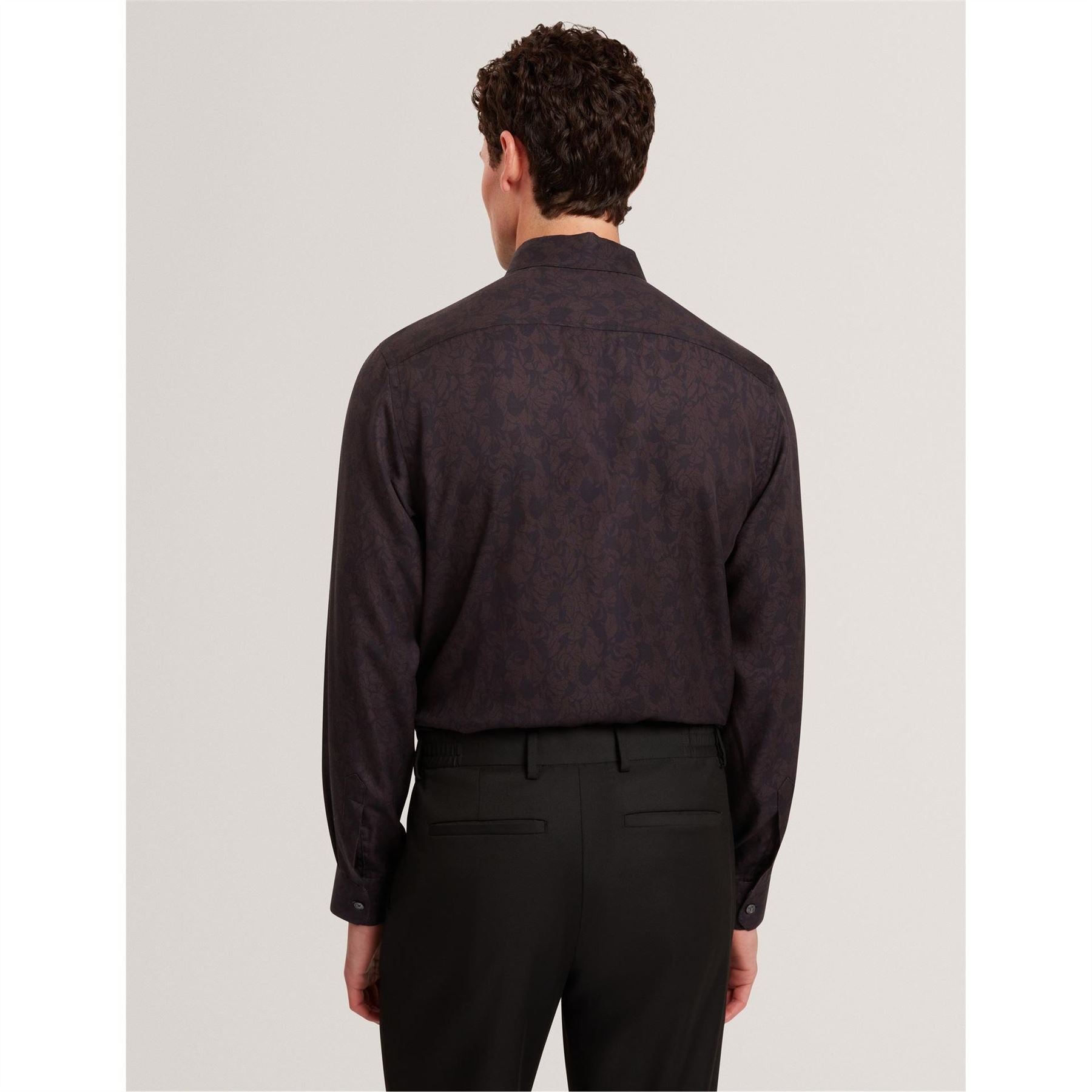 Ted Baker Floral Collared Neck Long Sleeve Shirt