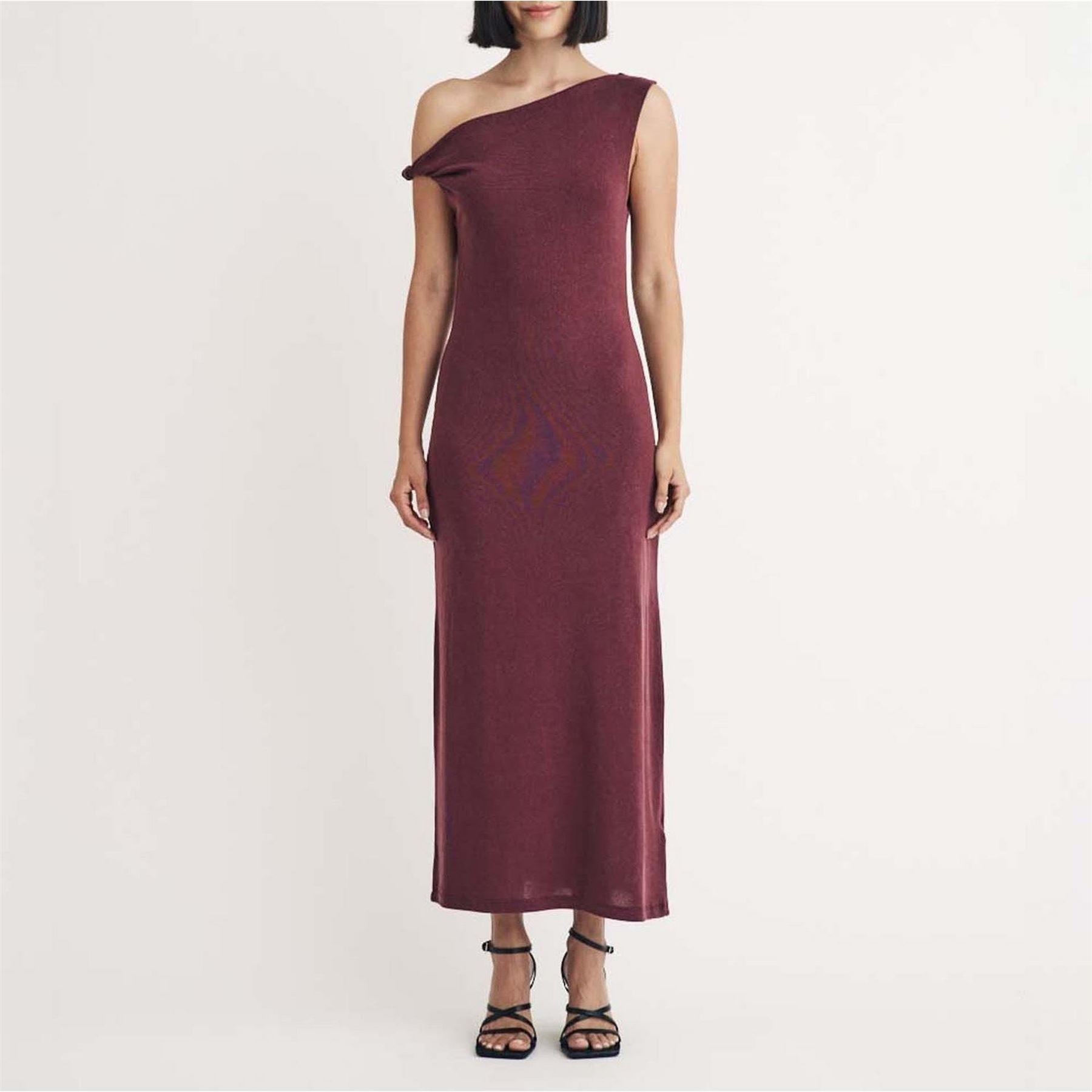 Nobodys Child Twist One Shoulder Sleeveless Midi Dress